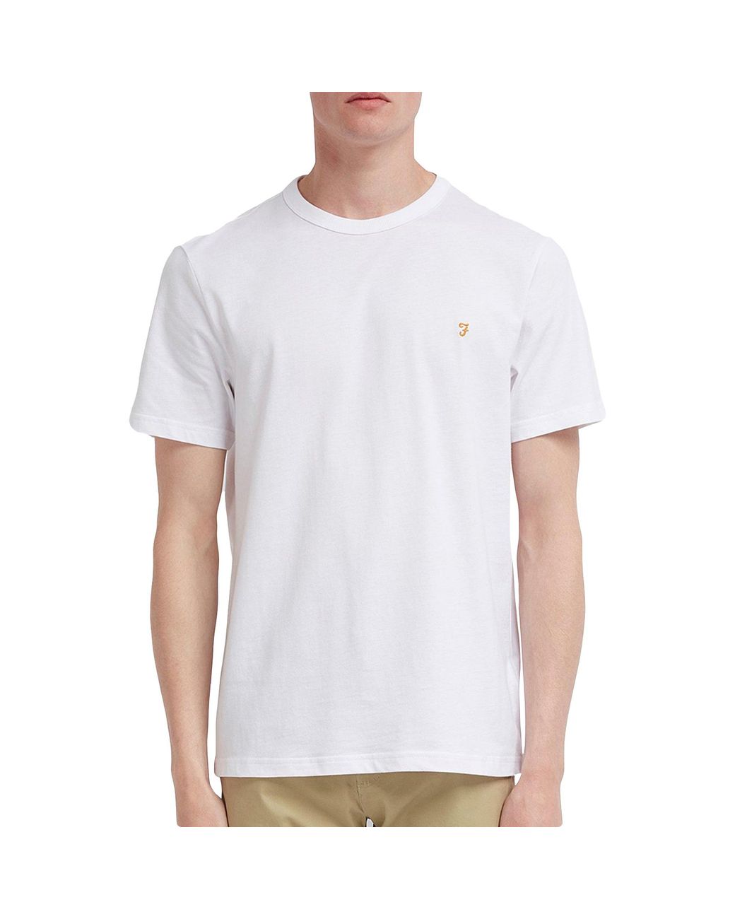Farah White New Danny T-shirt for men