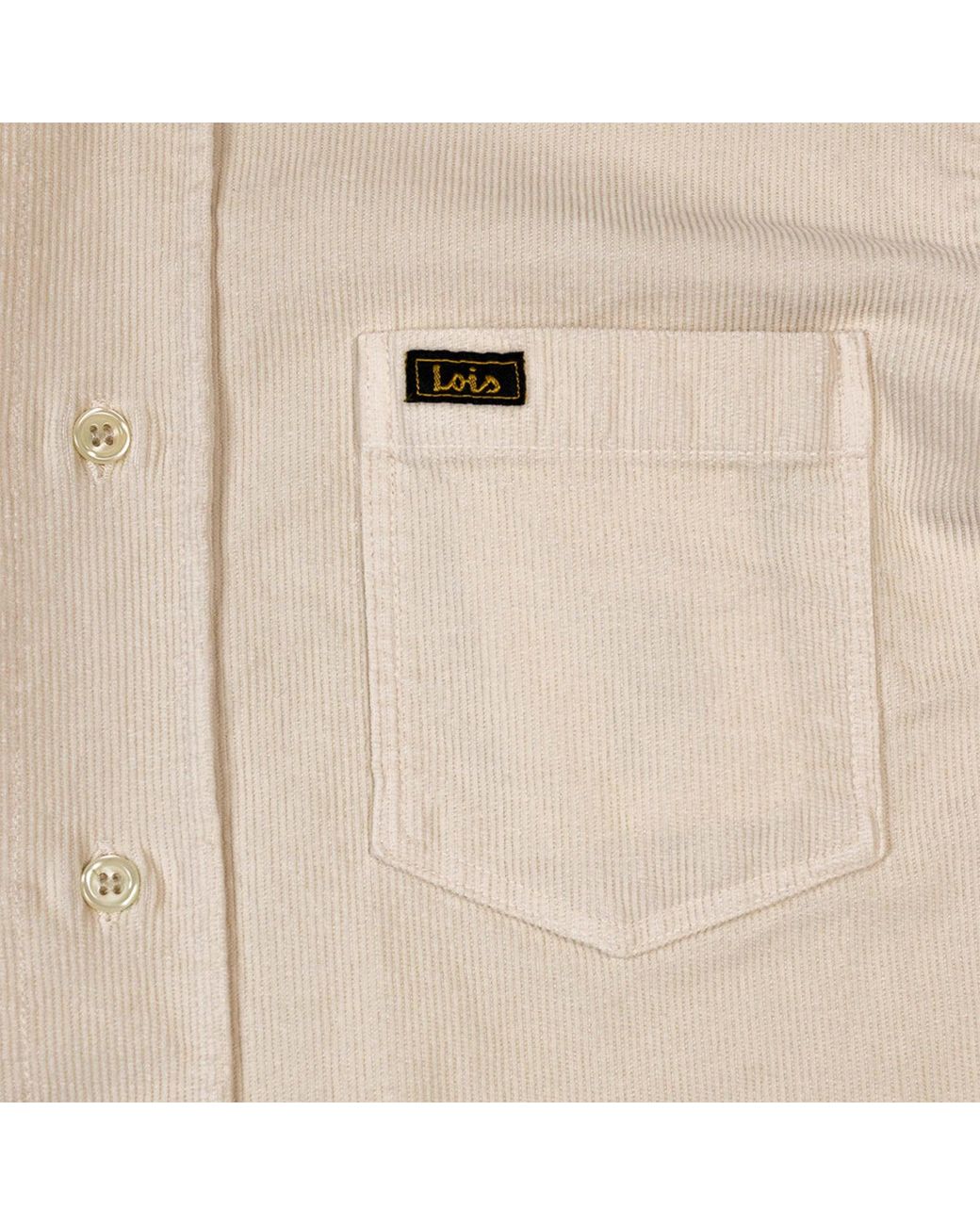 Lois White Thomas R Needle Cord Shirt for men