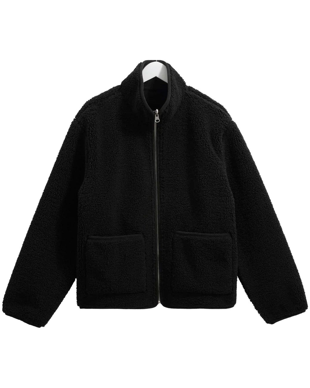 Wax London Black Killick Reversible Corduroy Borg Jacket for men
