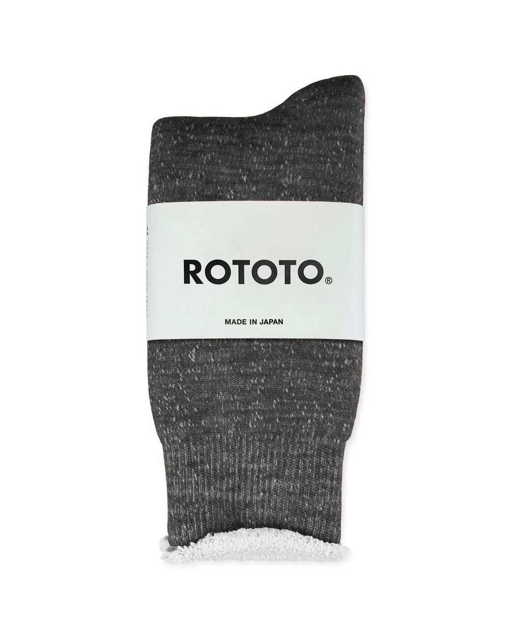 RoToTo Gray Double Face Merino Wool Crew Socks for men