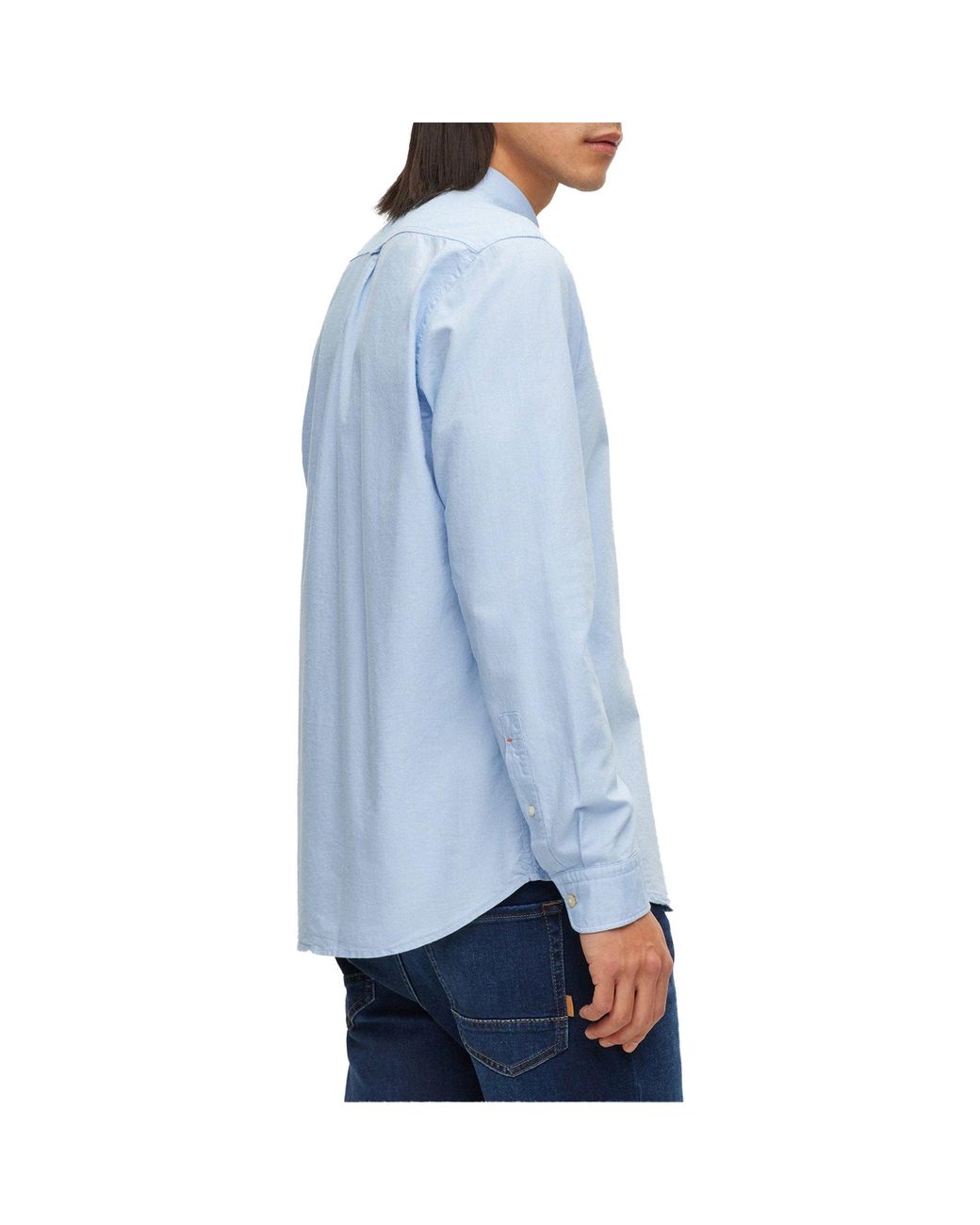 Boss Blue Rickert Oxford Regular Fit Ls Shirt Sky Small for men
