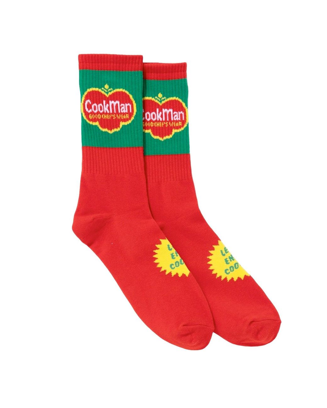 Cookman Red Rib Crew Socks for men