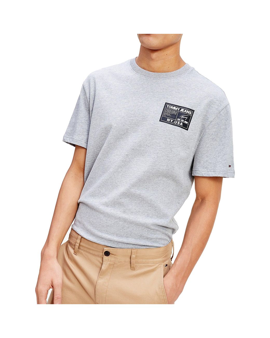 tommy jeans beige t shirt