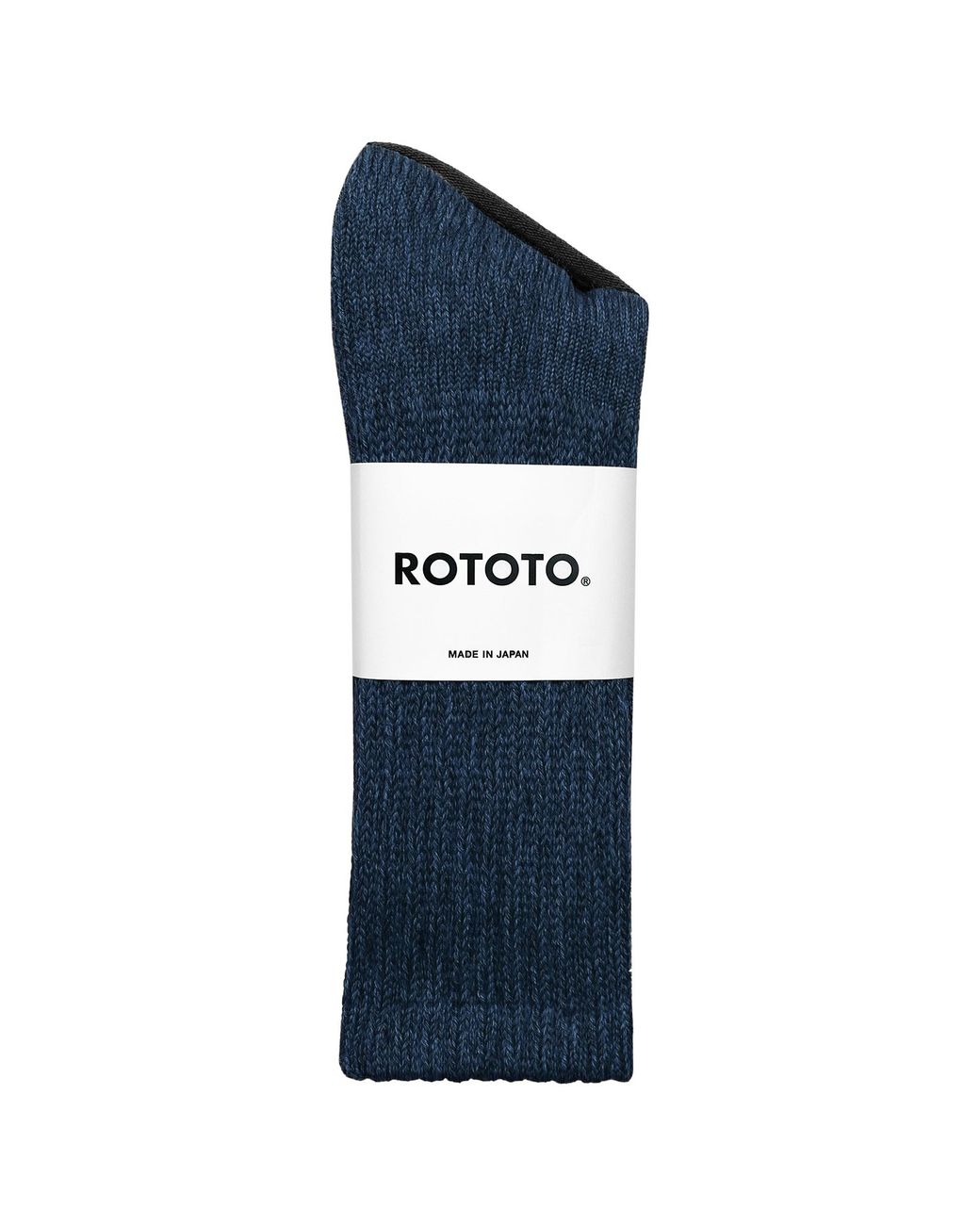 RoToTo Blue Loose Pile Crew Socks for men