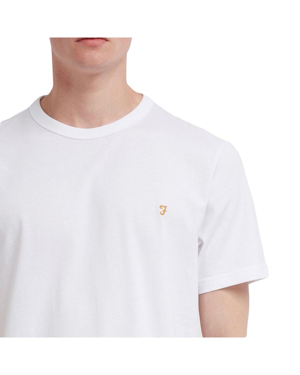 Farah White New Danny T-shirt for men