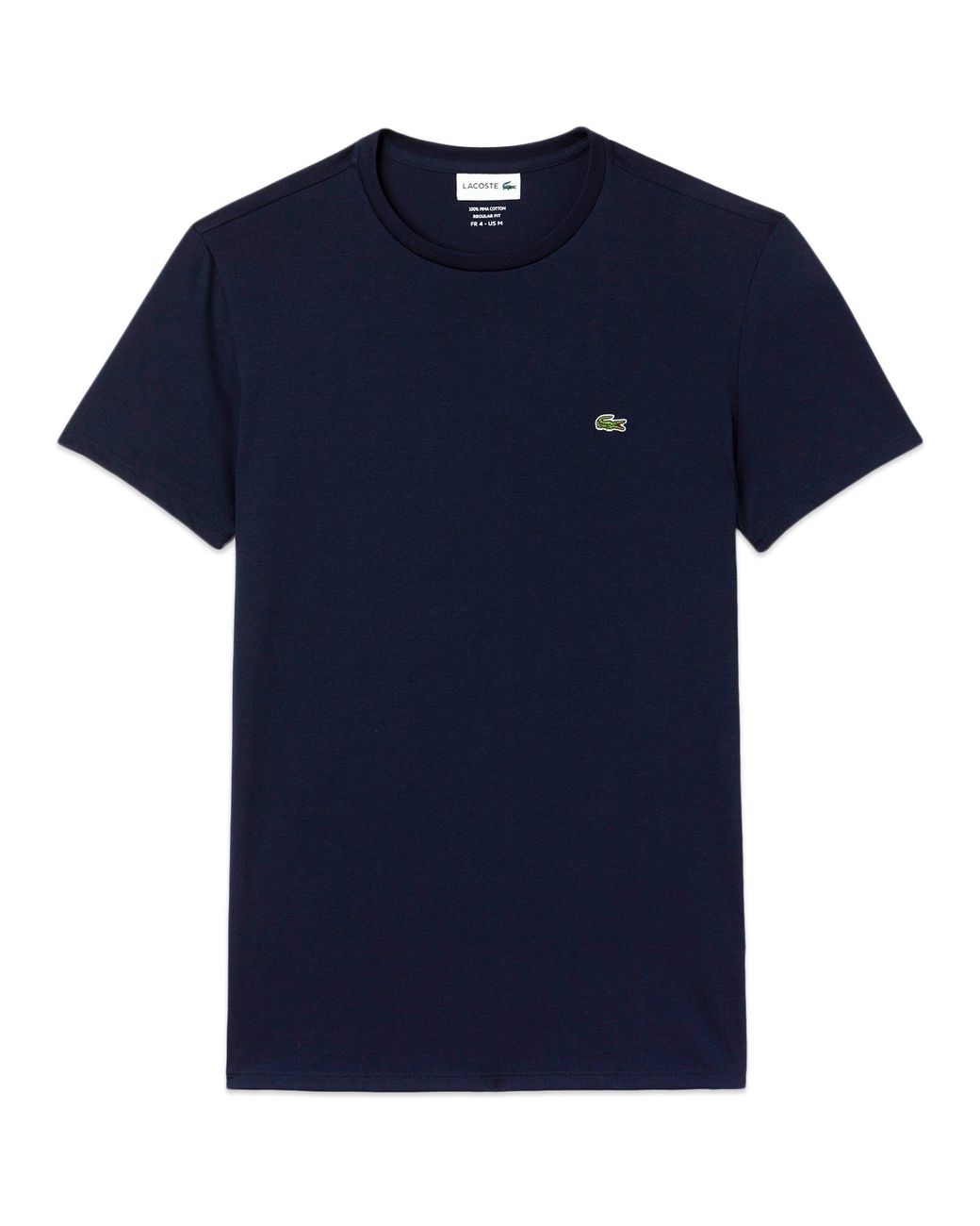Lacoste Th6709 Pima Cotton T-shirt in Blue for Men - Lyst