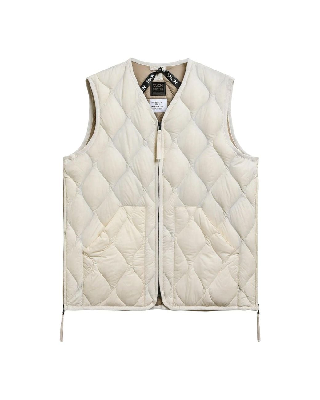 Taion Natural Military V Neck Soft Shell Down Vest for men