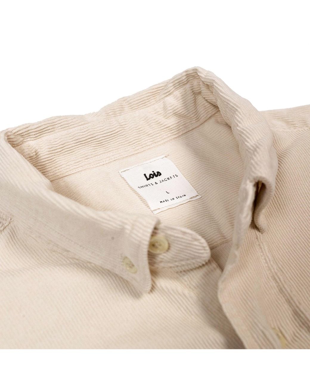Lois White Thomas R Needle Cord Shirt for men