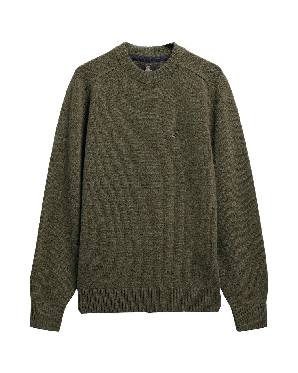 Barbour Green Newtown Crew Neck Jumper for men