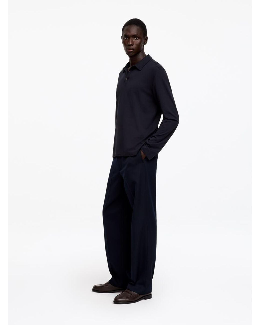 ARKET Blue Lightweight Polo Shirt for men