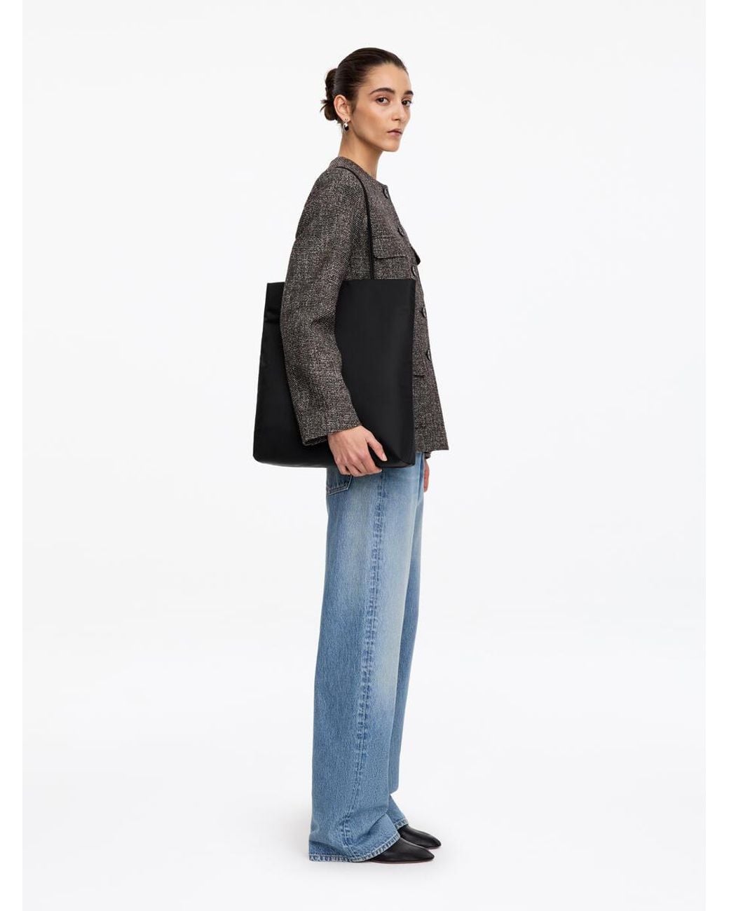 ARKET Black Nylon Tote Bag