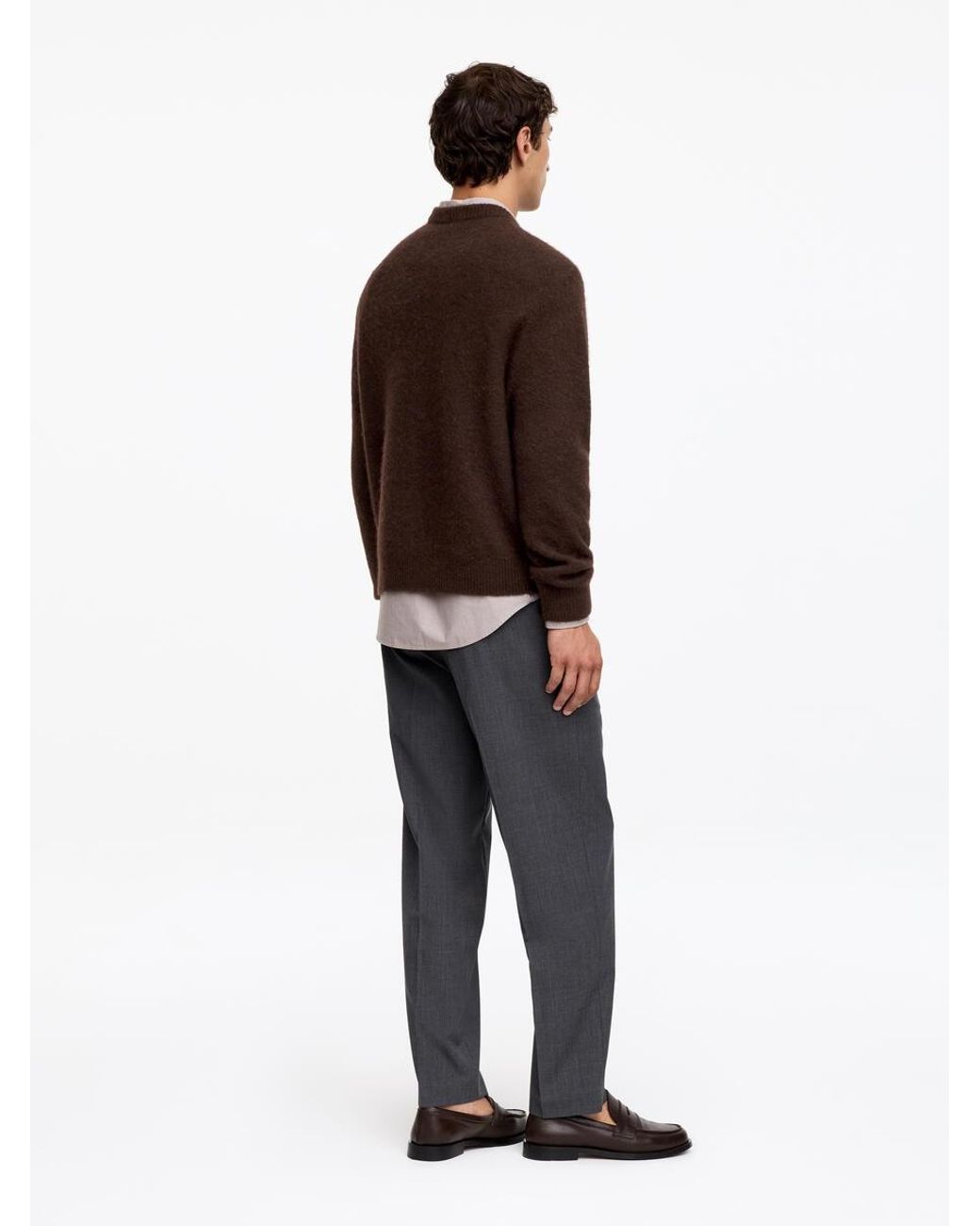 ARKET Brown Alpaca-Merino Wool Blend Jumper for men
