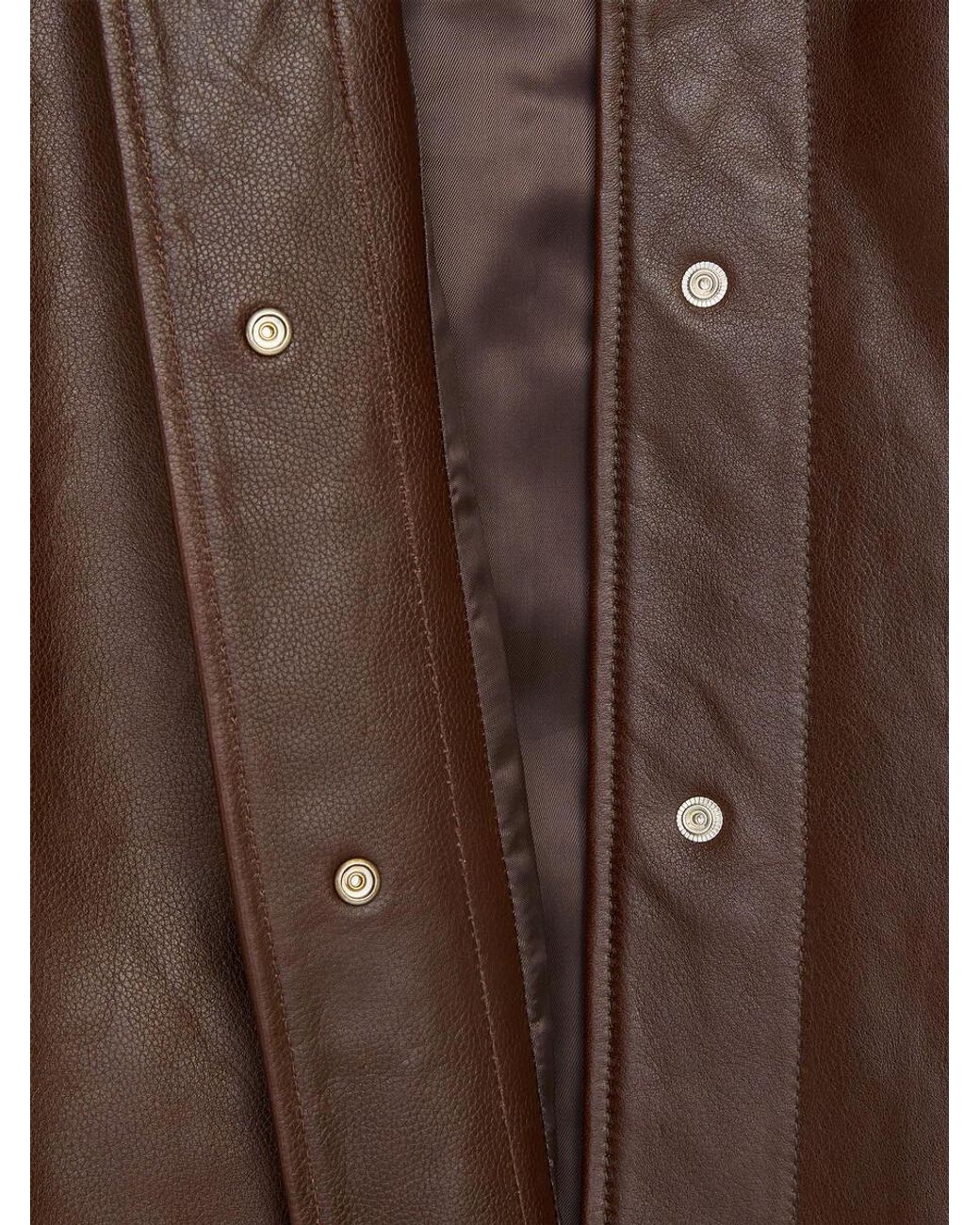 ARKET Blue Short Leather Jacket
