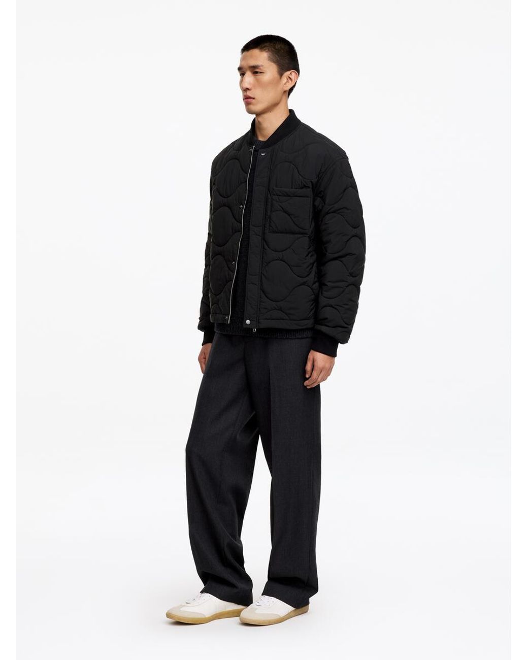 ARKET Black Quilted Liner Jacket for men