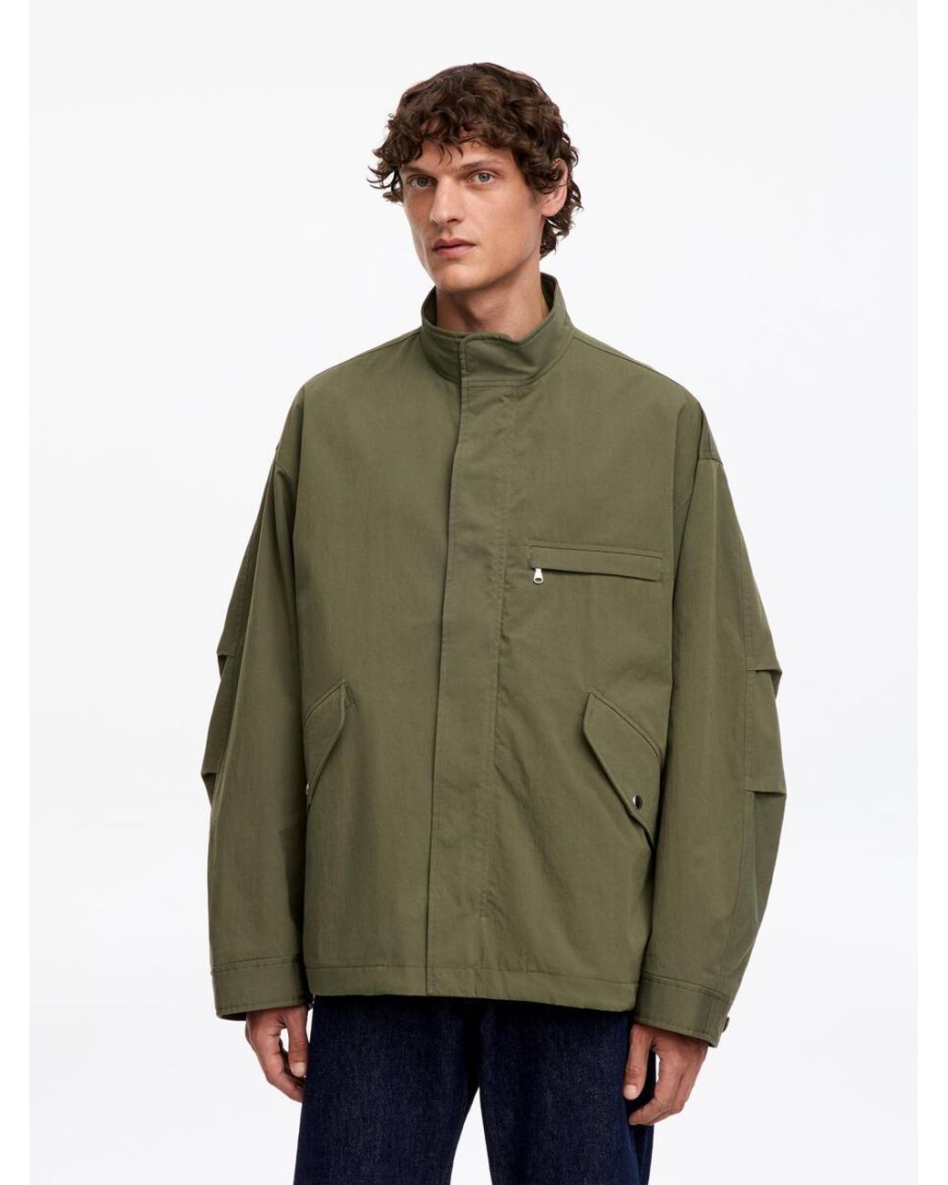 ARKET Green Cropped Parka for men