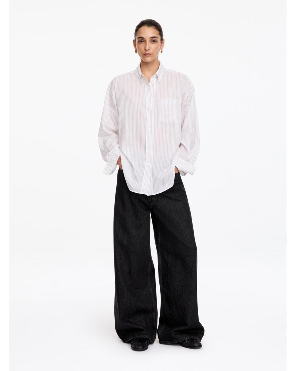 ARKET White Cedar Oversized Wide Jeans