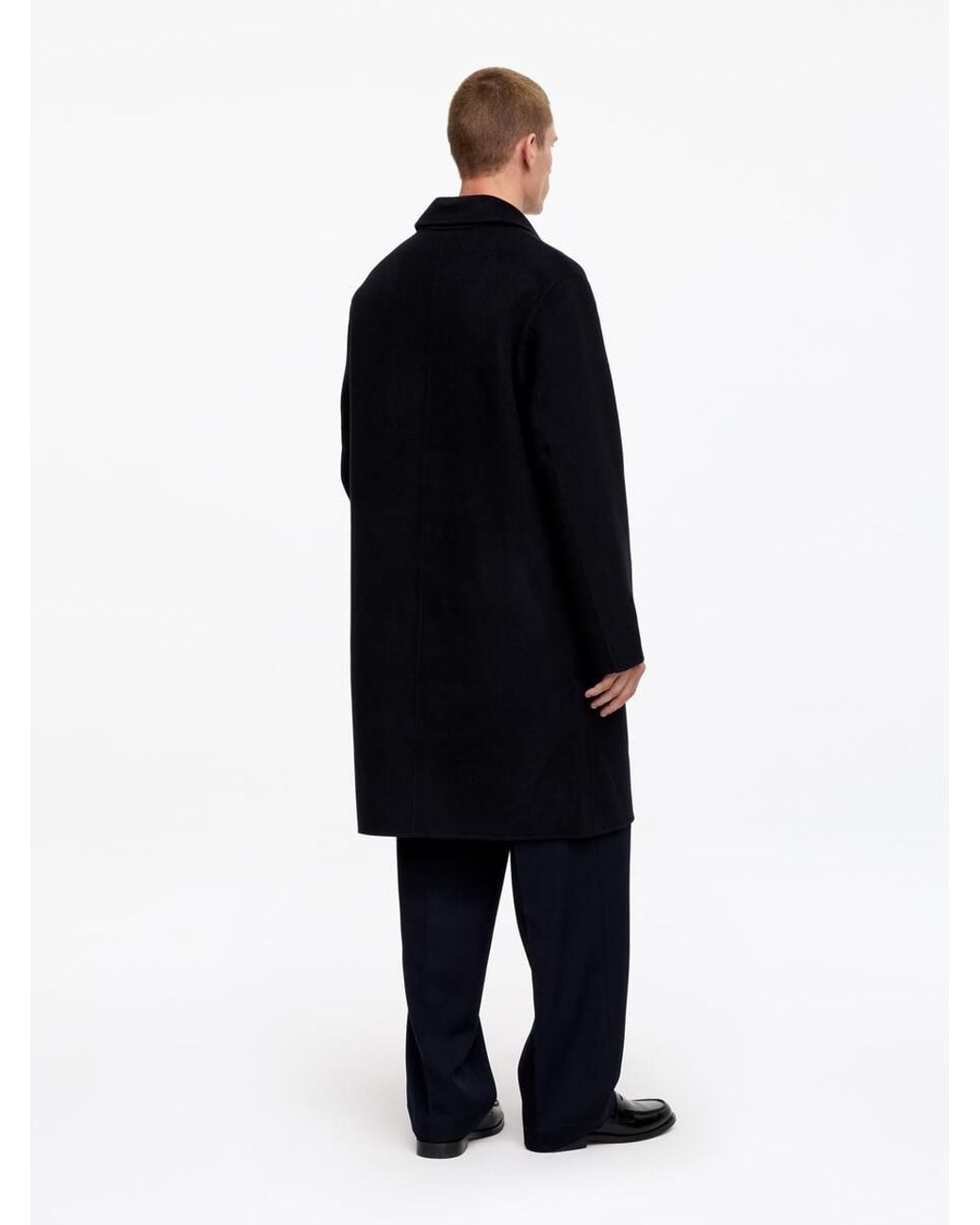 ARKET Black Double-Face Wool Coat for men