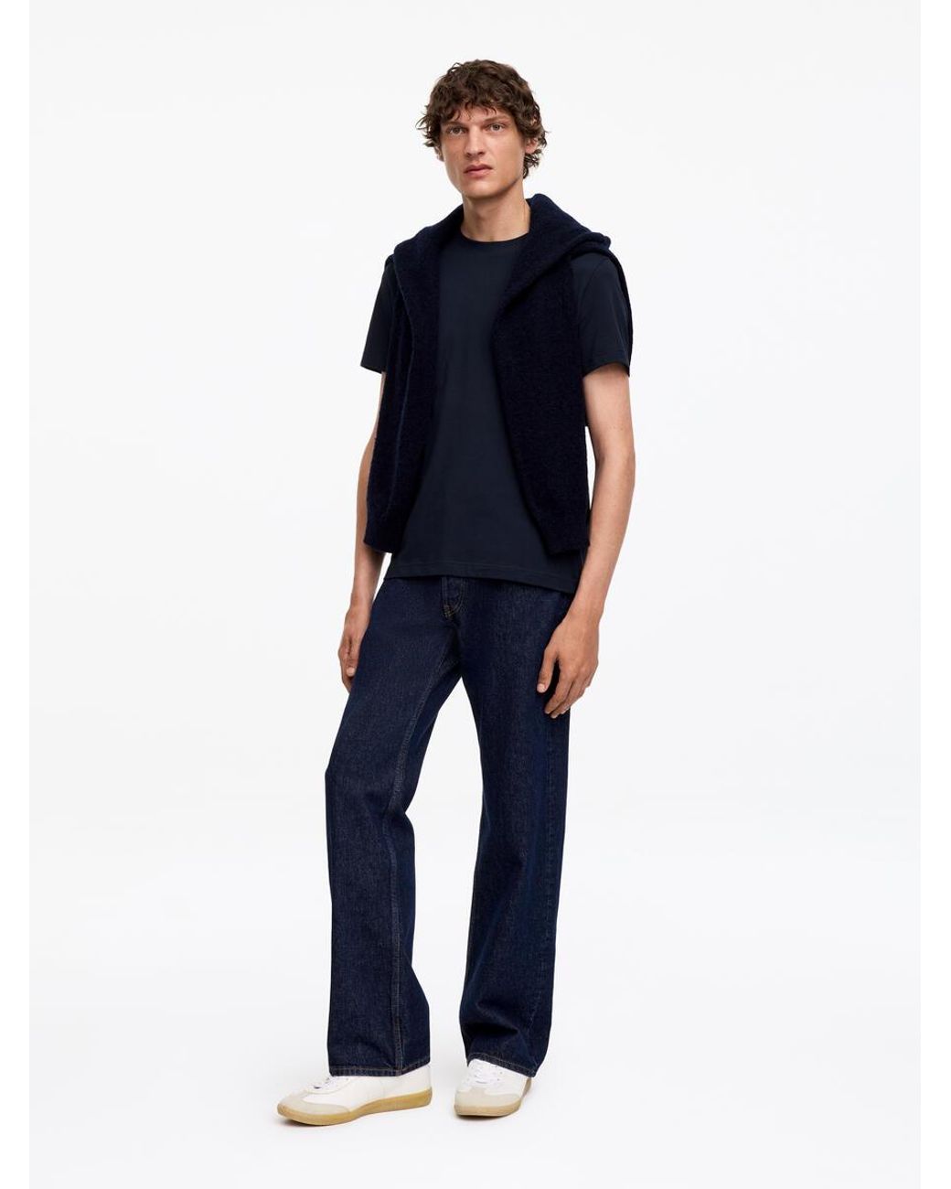 ARKET Blue 170 Gsm Regular T-Shirt for men