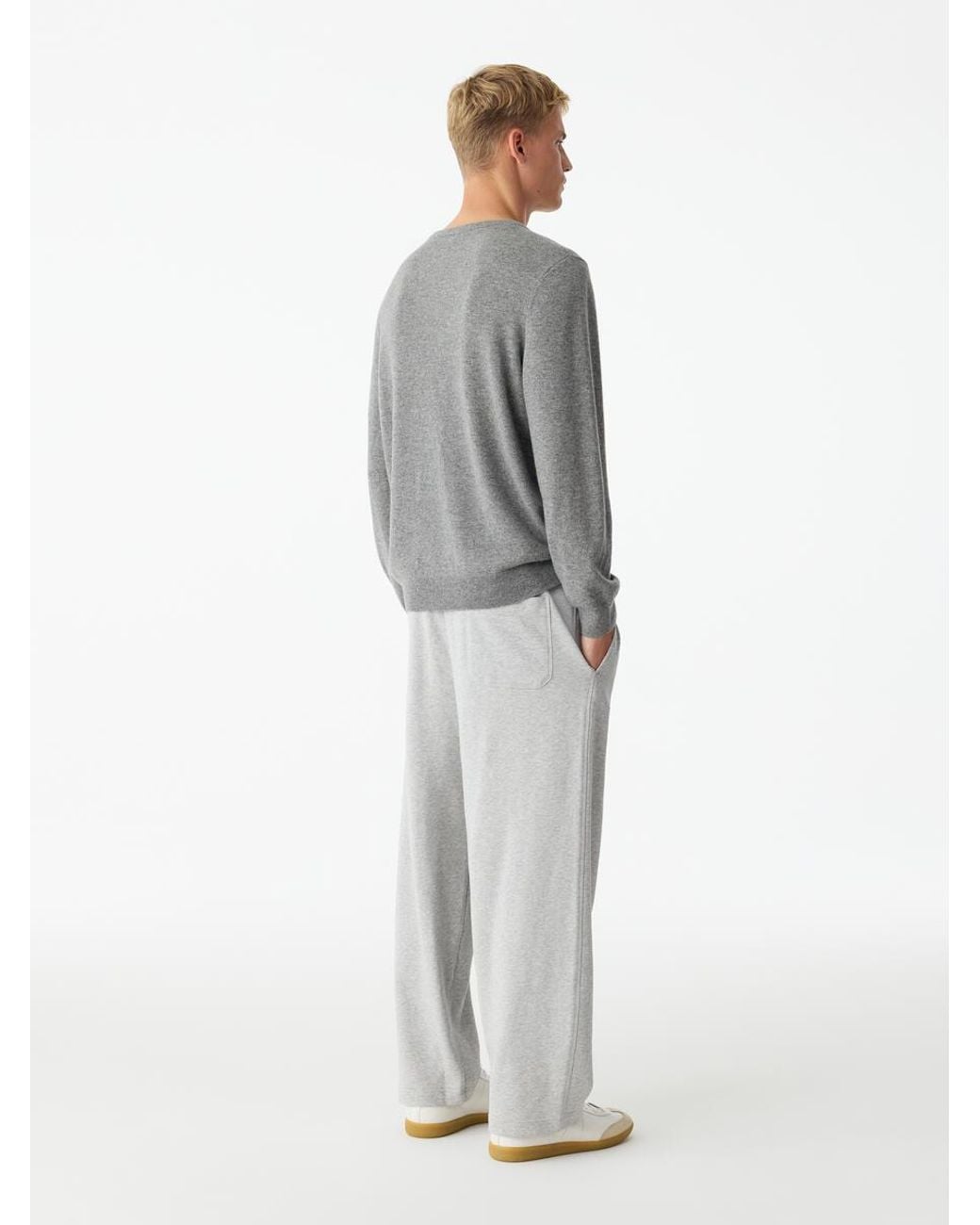 ARKET Gray Cashmere Henley Shirt for men