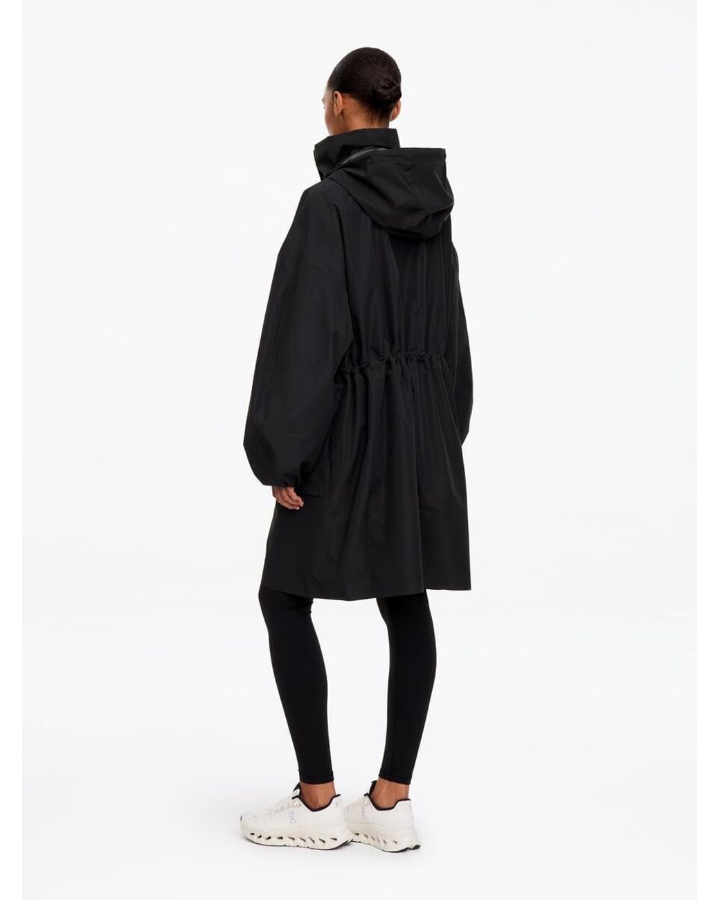 ARKET Black Hooded Rain Parka