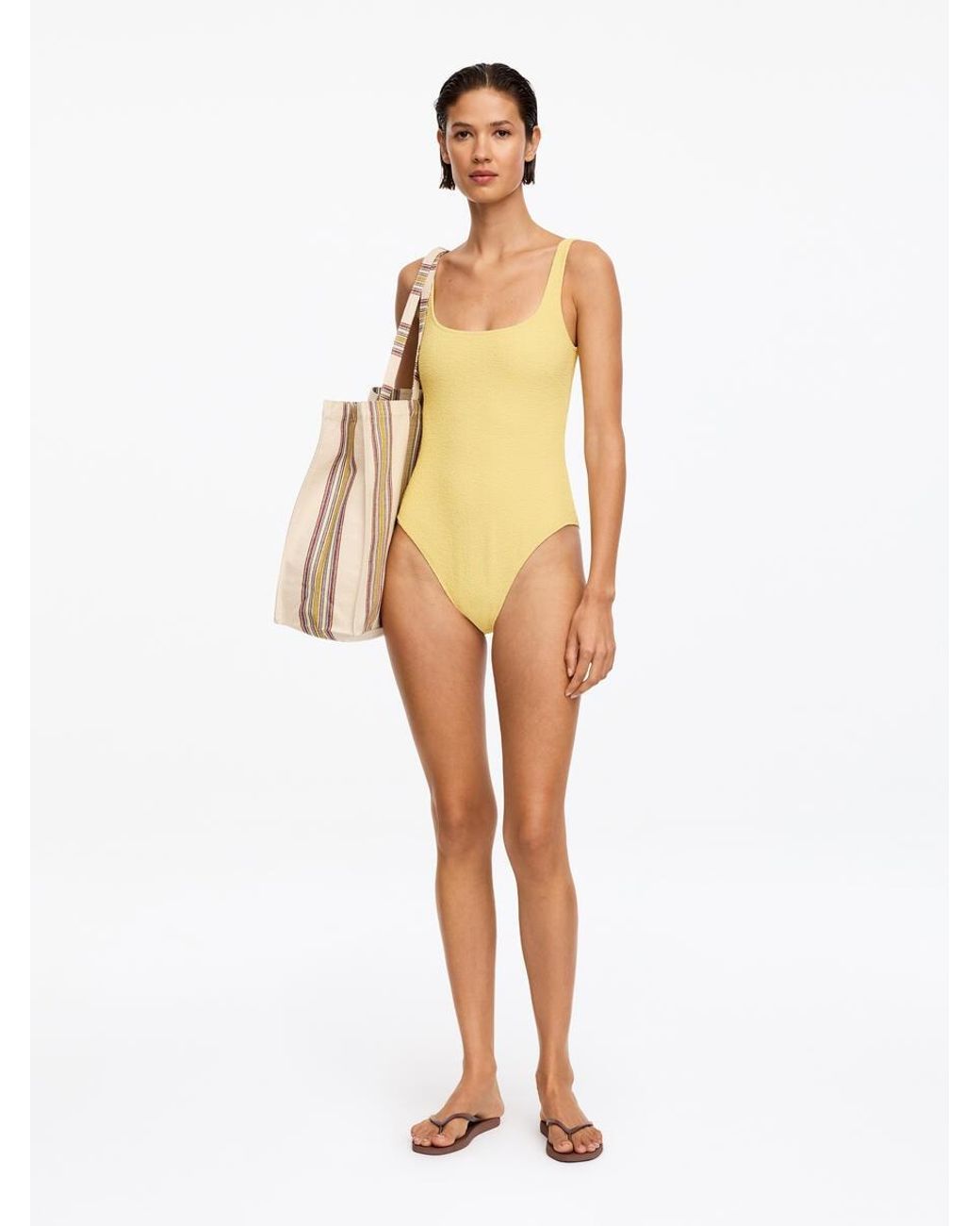 ARKET White Structured Swimsuit
