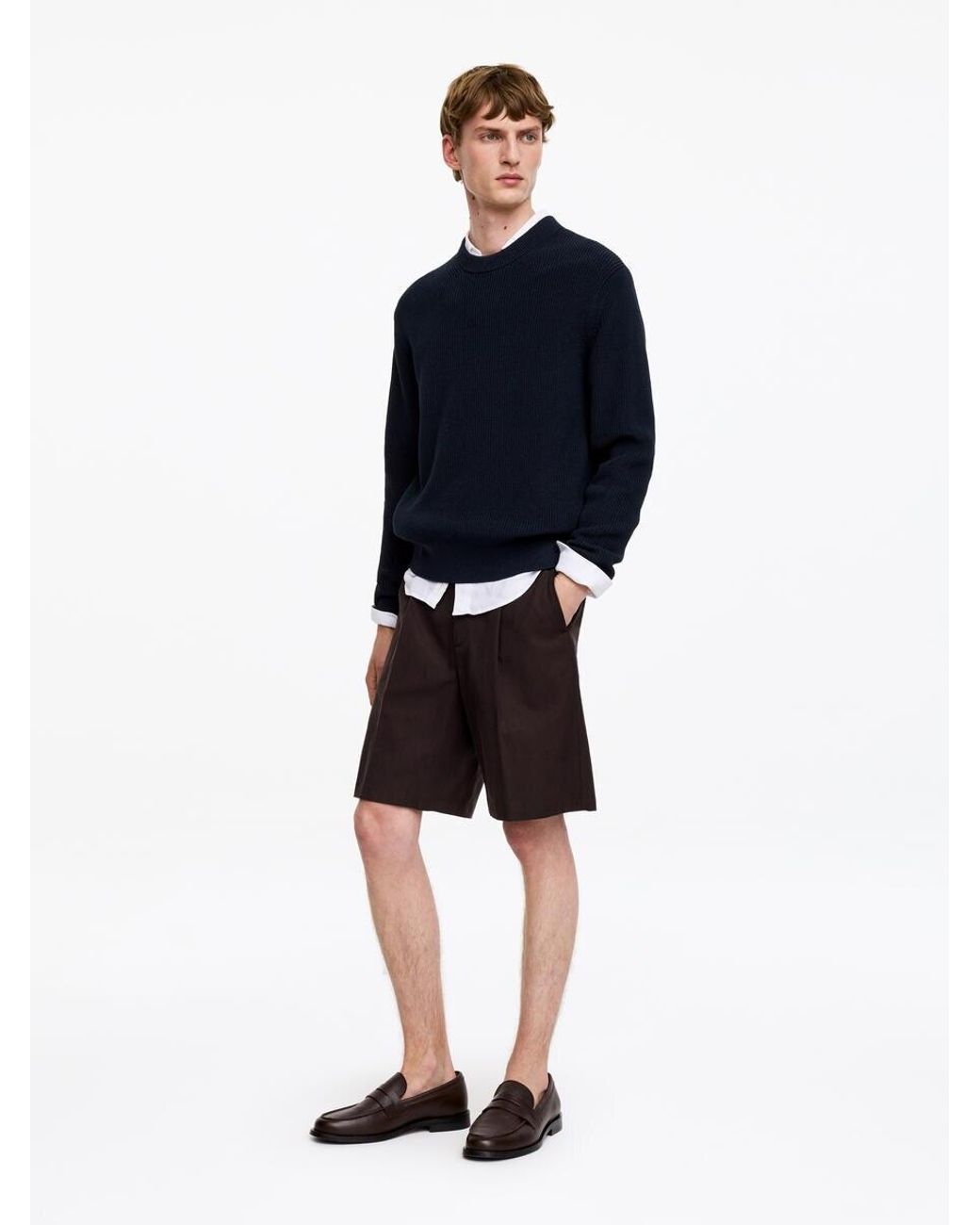 ARKET Blue Cotton Crew Neck Jumper for men