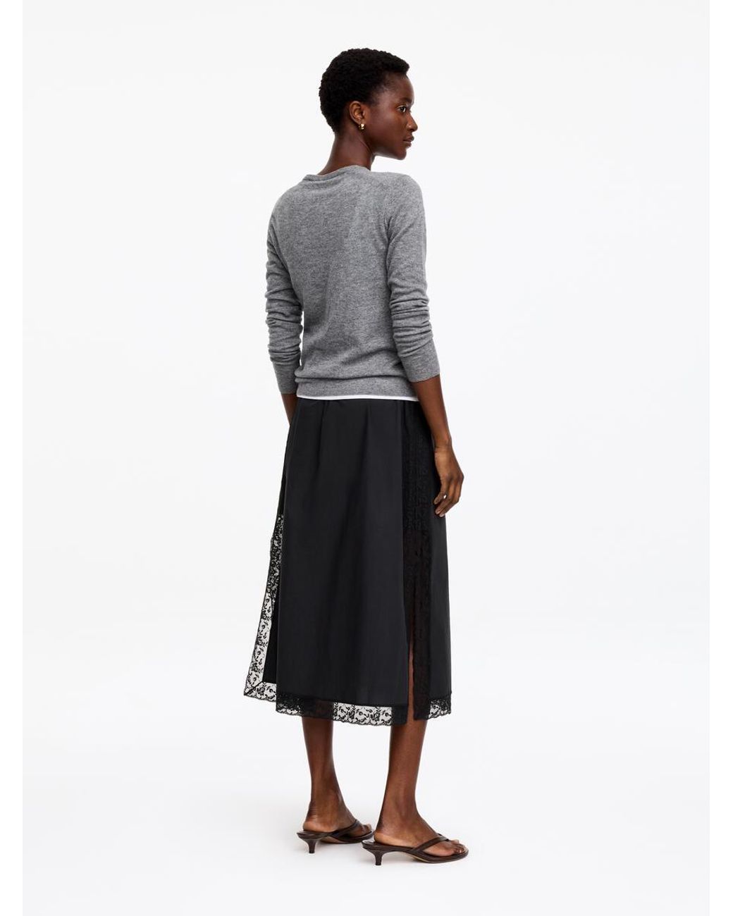 ARKET White Lace Edge Skirt