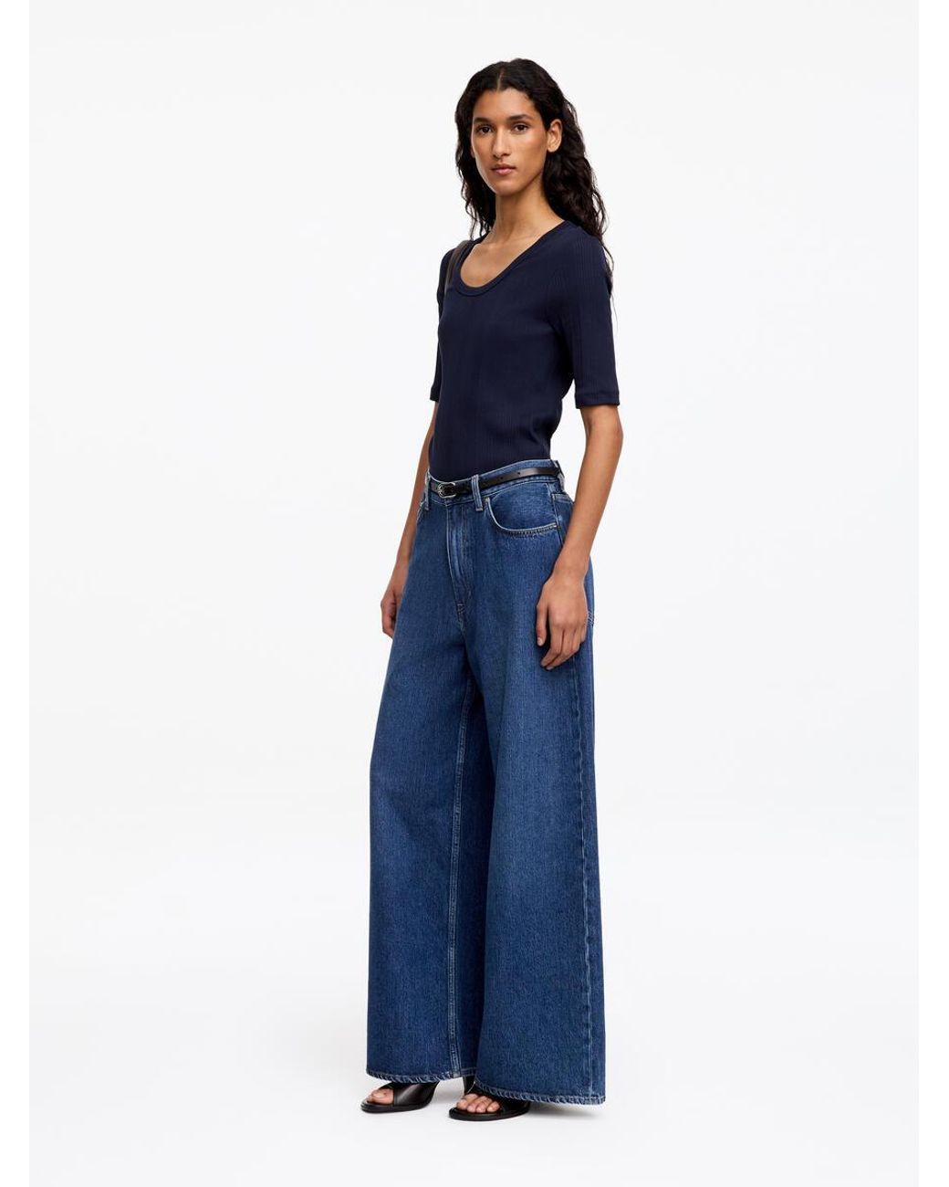 ARKET Blue Cedar Oversized Wide Jeans