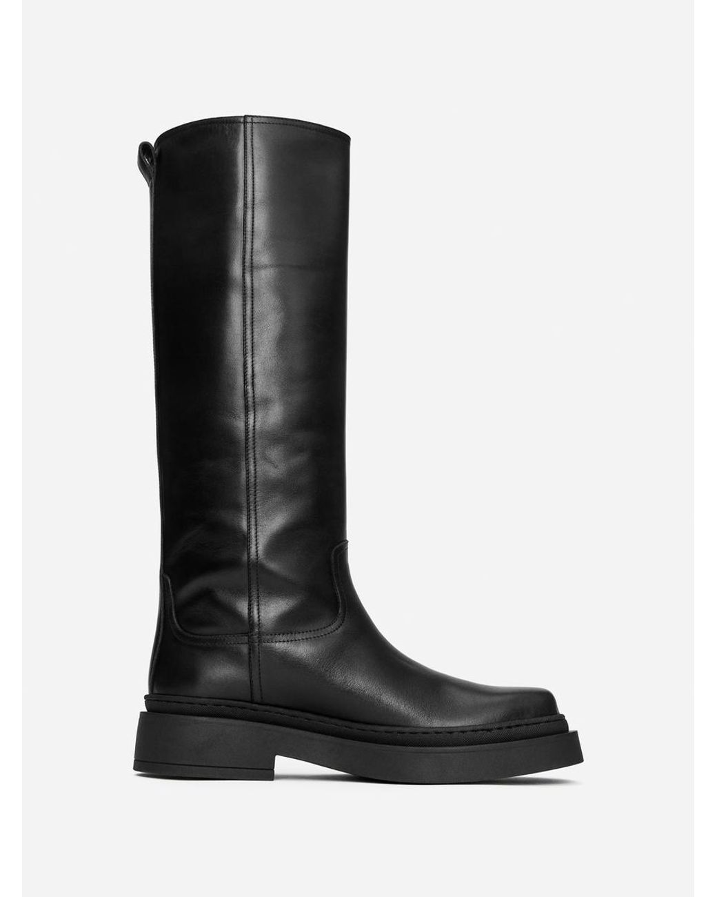 ARKET Black Below-The-Knee Leather Boots