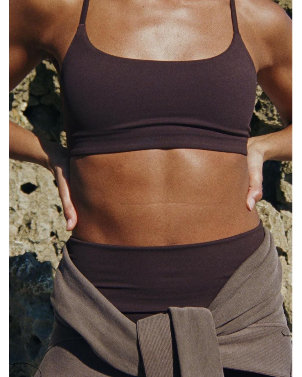 ARKET Brown Soft Stretch Bra