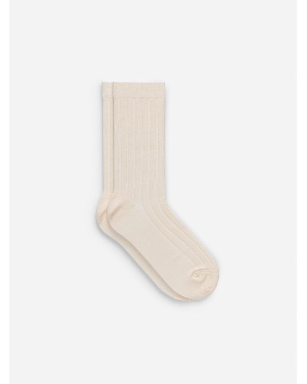ARKET White Ribbed Silk-Blend Socks
