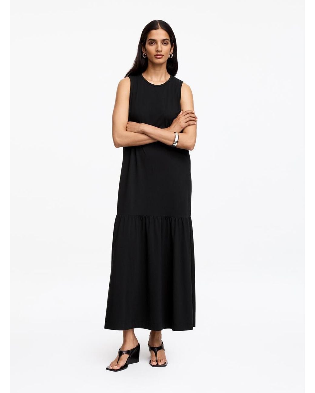 ARKET White Sleeveless Midi Dress
