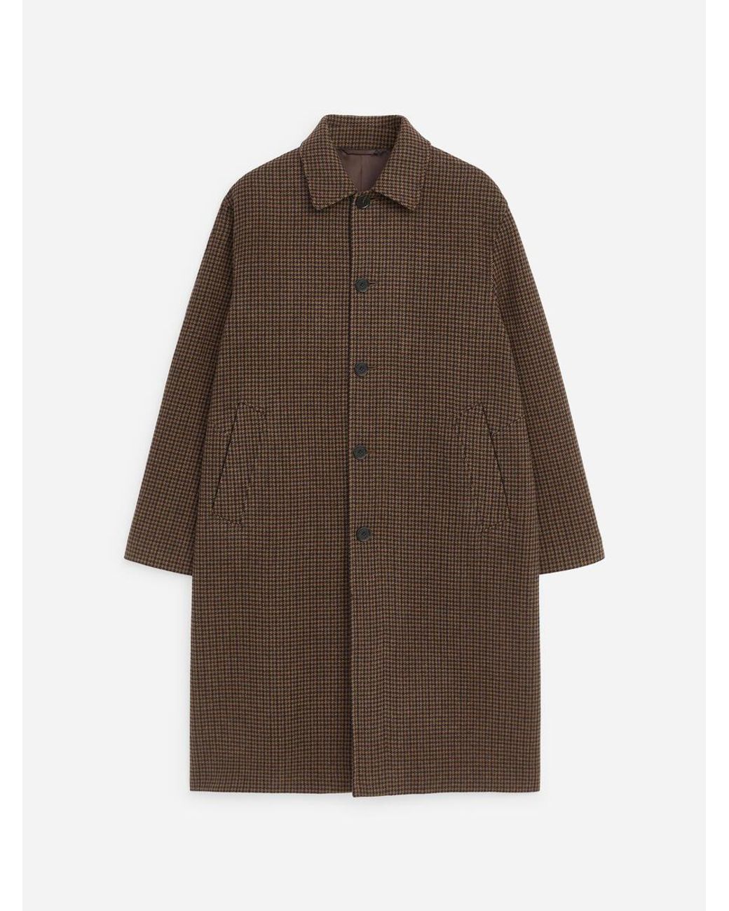 ARKET Blue Checkered Melton Coat for men
