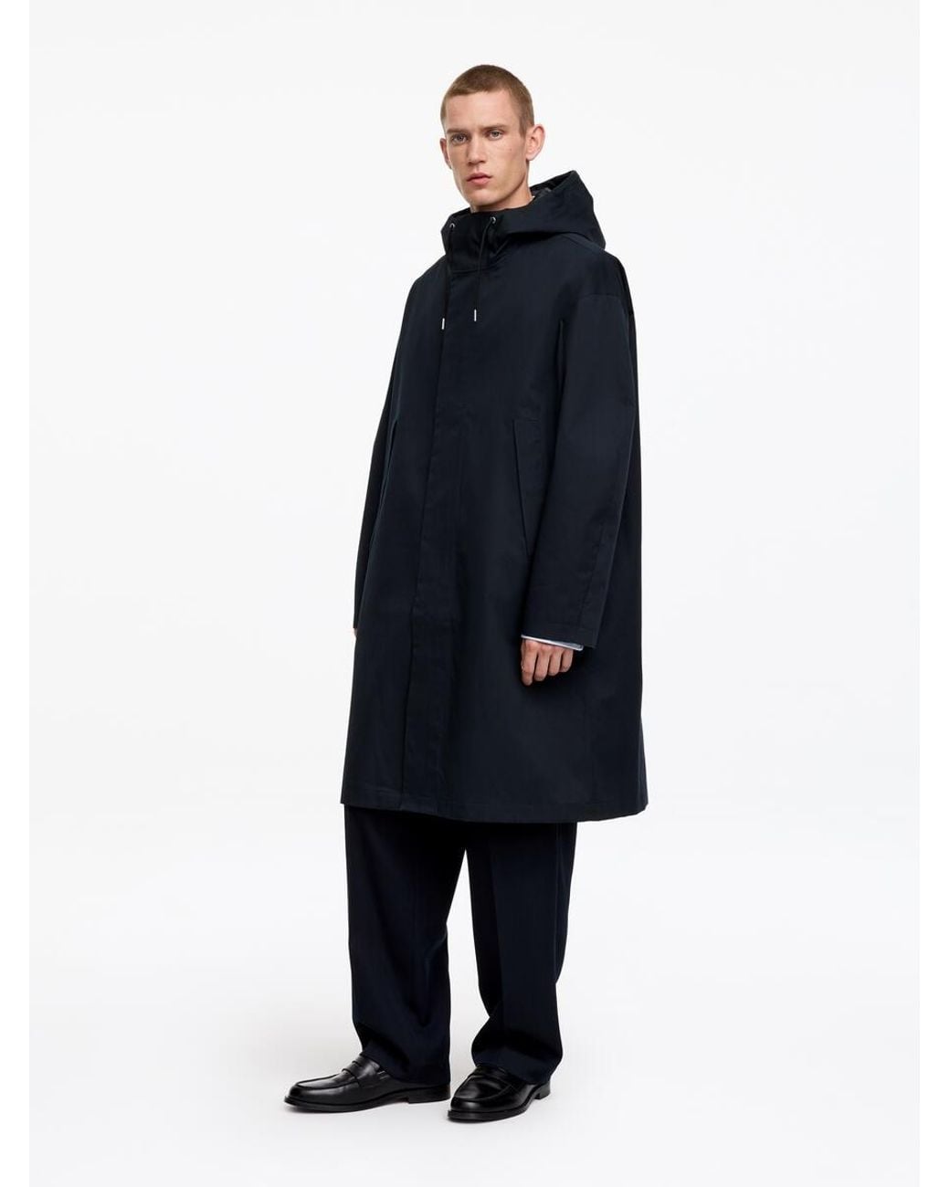 ARKET Blue Hooded Parka for men