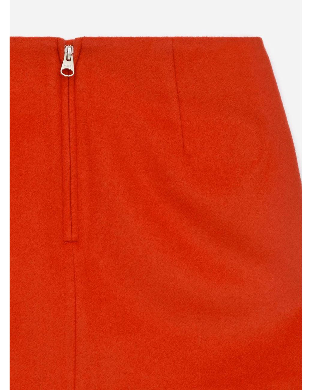 ARKET Red Wool-Blend Mini Skirt