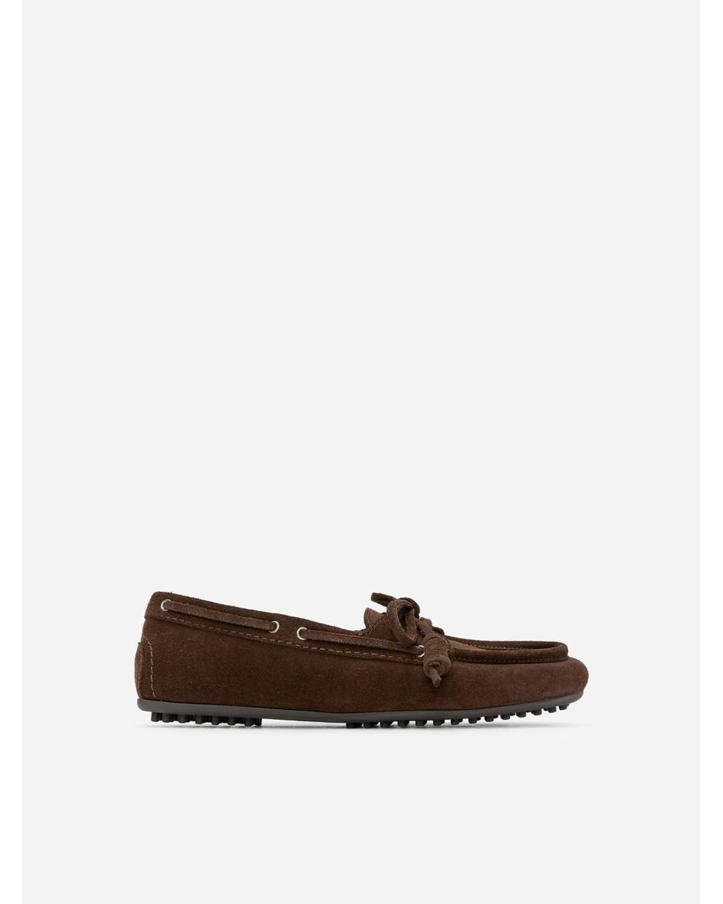 ARKET White Suede Boat Shoes