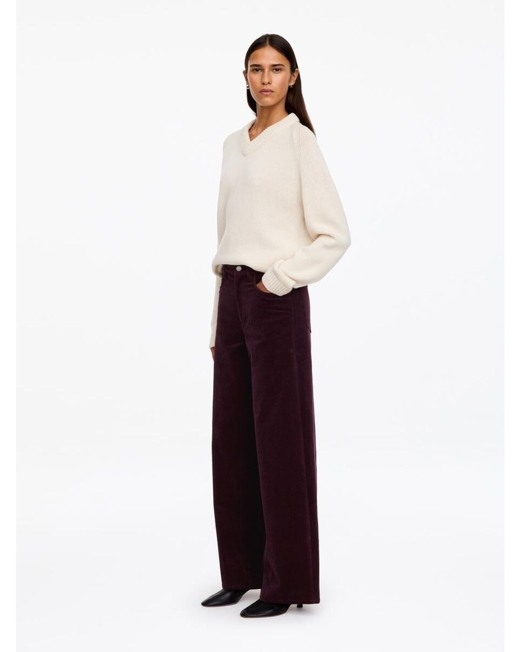 ARKET White Corduroy Trousers