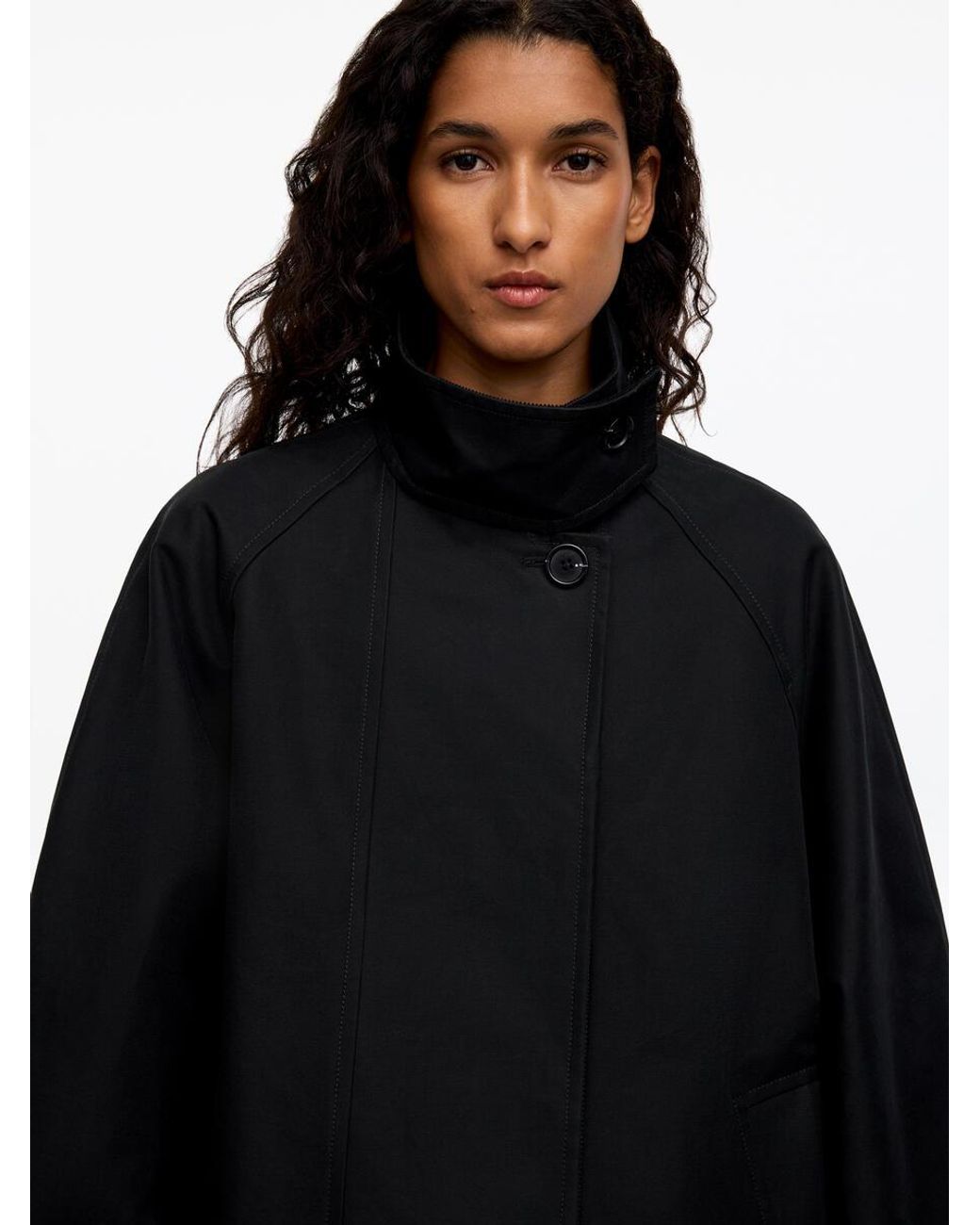 ARKET Black Corduroy-Collar Jacket