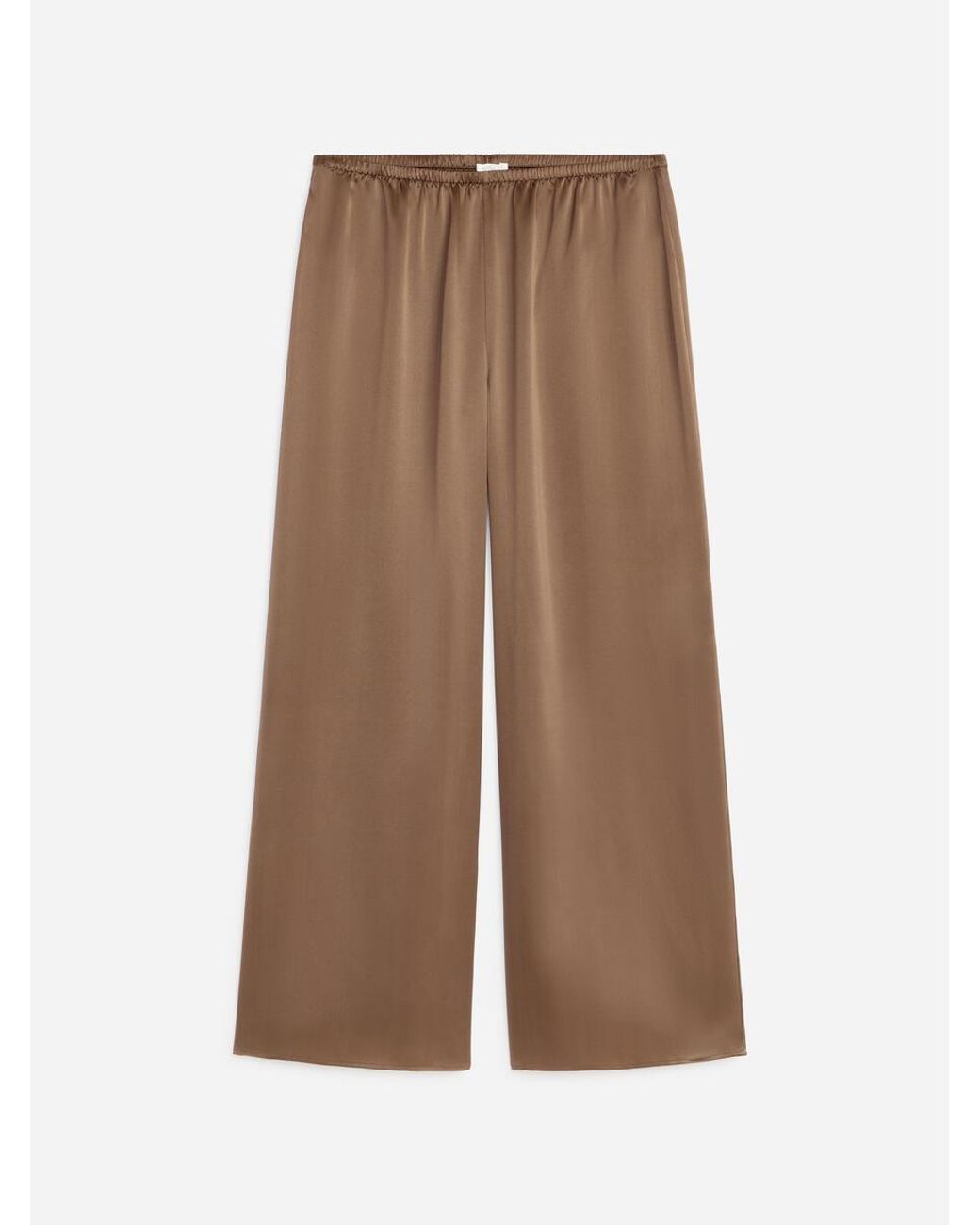 ARKET Brown Silk Satin Trousers