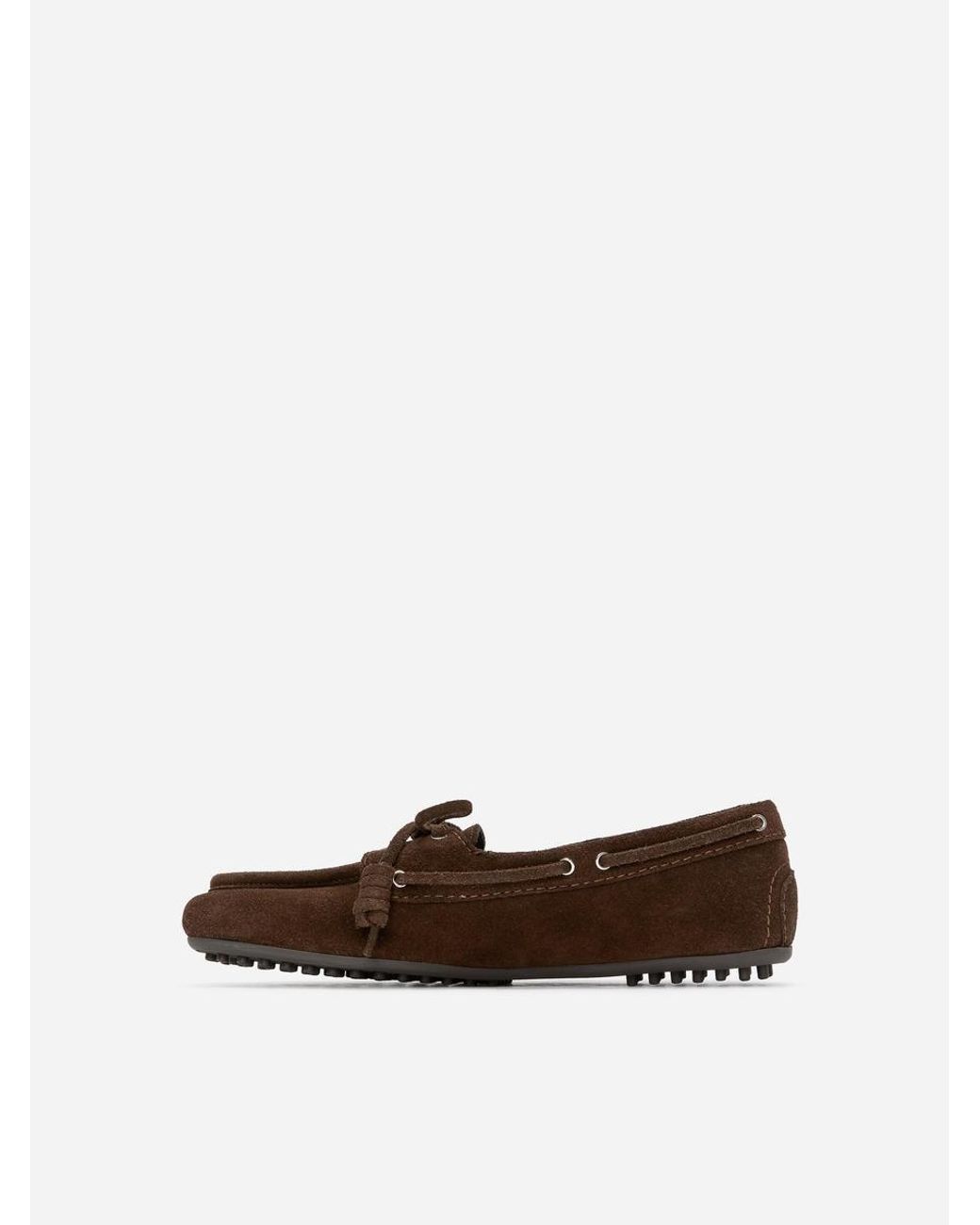 ARKET White Suede Boat Shoes
