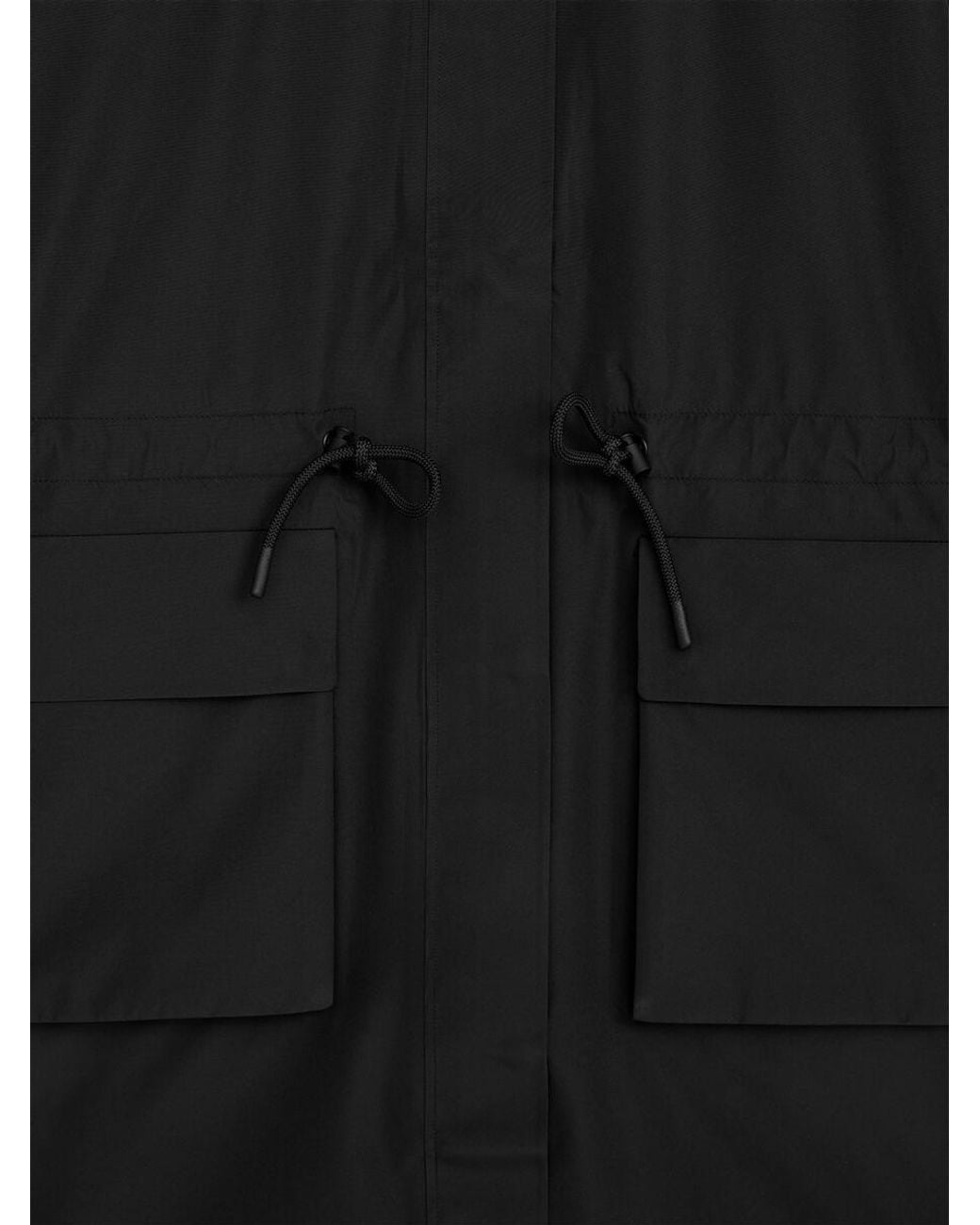 ARKET Black Hooded Rain Parka
