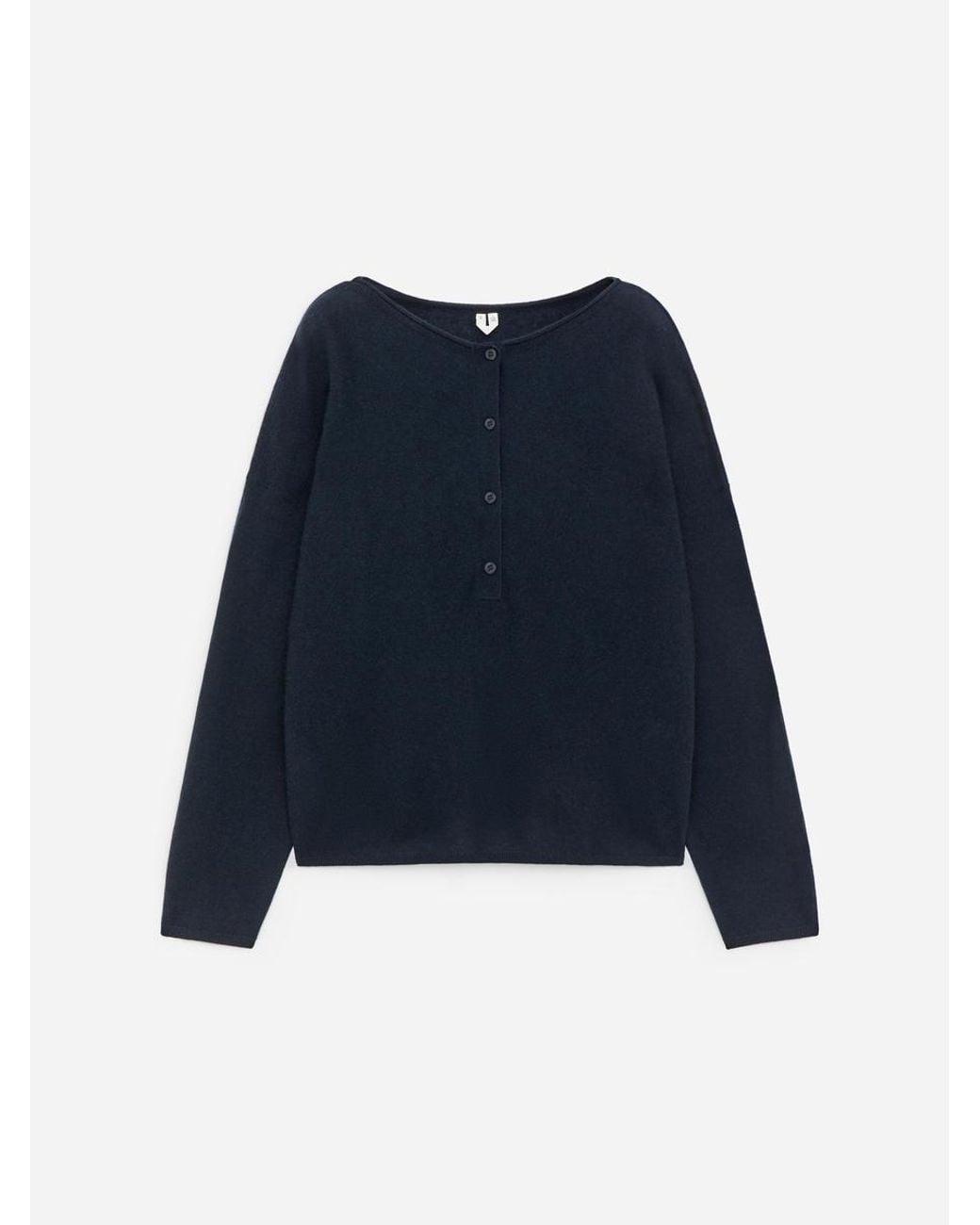 ARKET Blue Pure Cashmere Boat-Neck Jumper