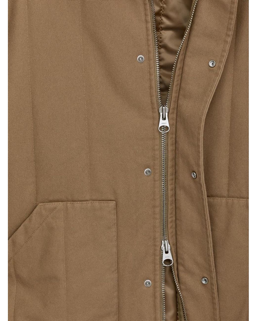 ARKET White Quilted Canvas Jacket for men