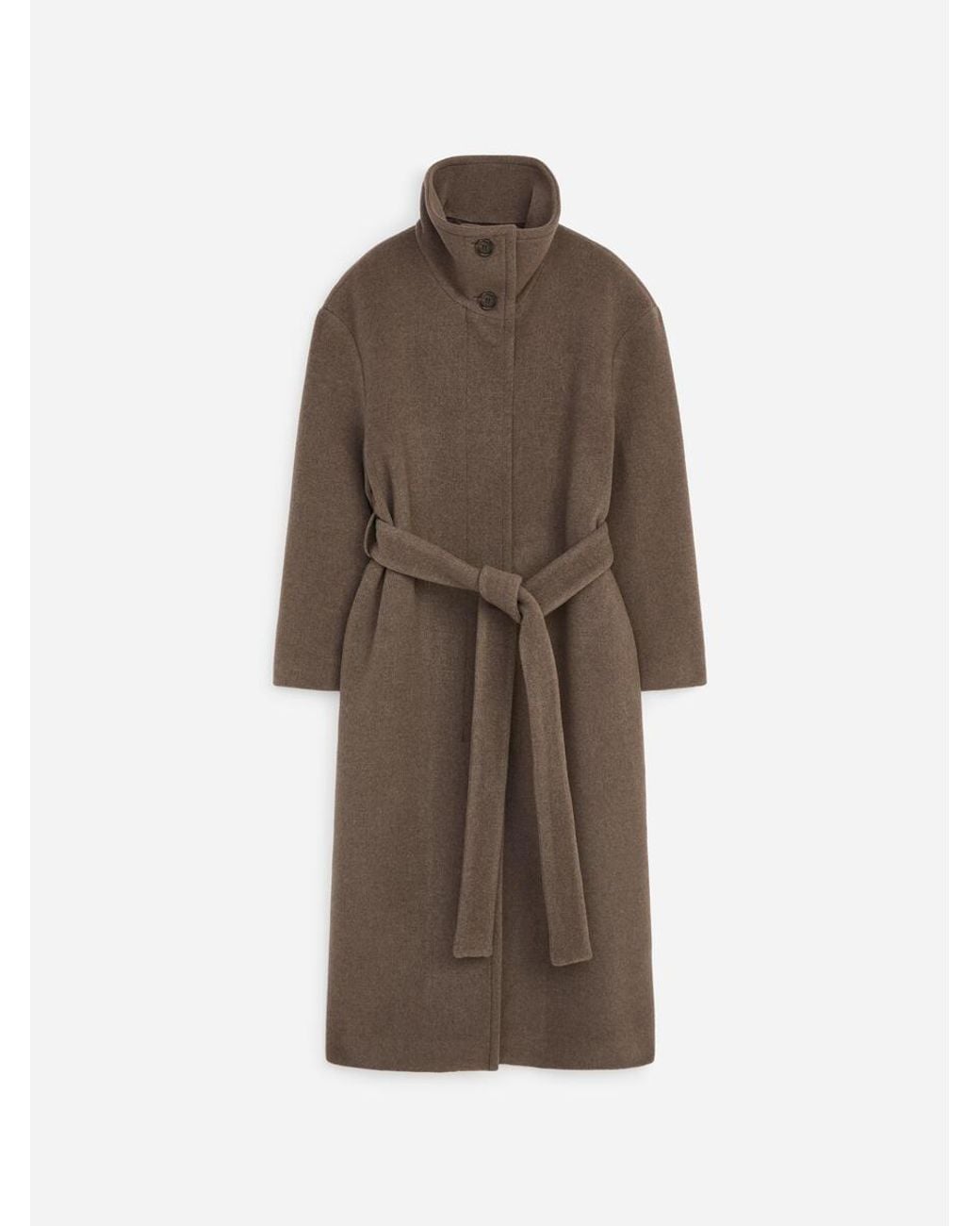 ARKET Natural Wool-Blend Belted Coat