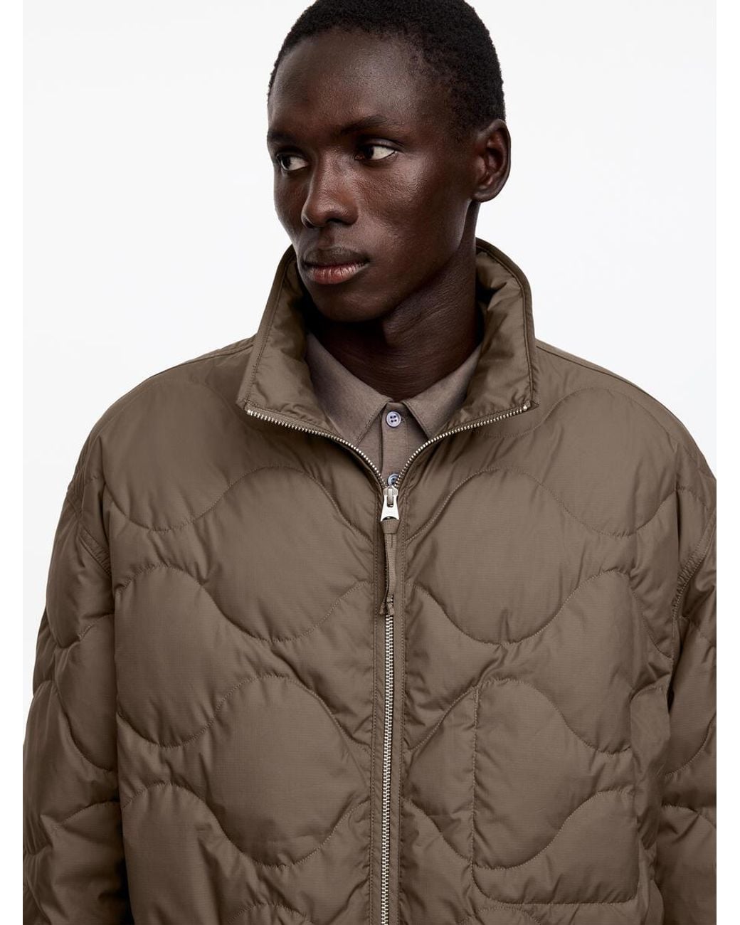 ARKET Natural Quilted Down Jacket for men