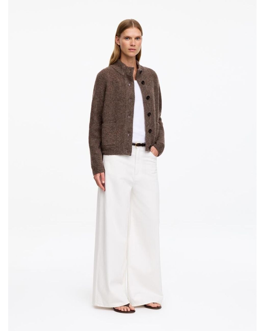 ARKET Brown Alpaca-Wool Blend Cardigan
