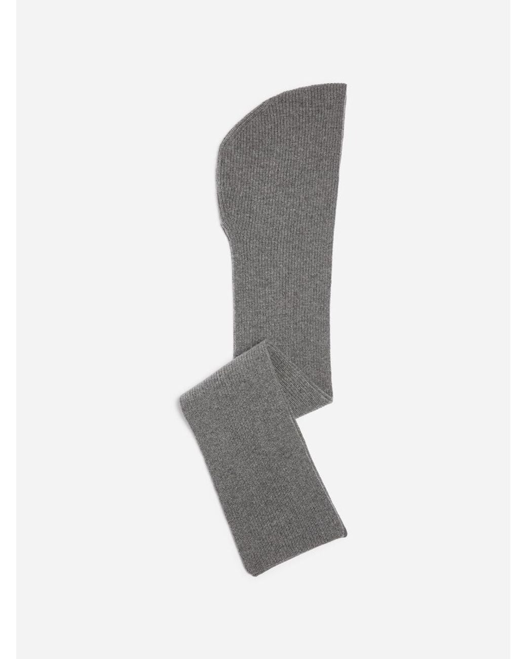 ARKET Gray Ribbed Wool Hood