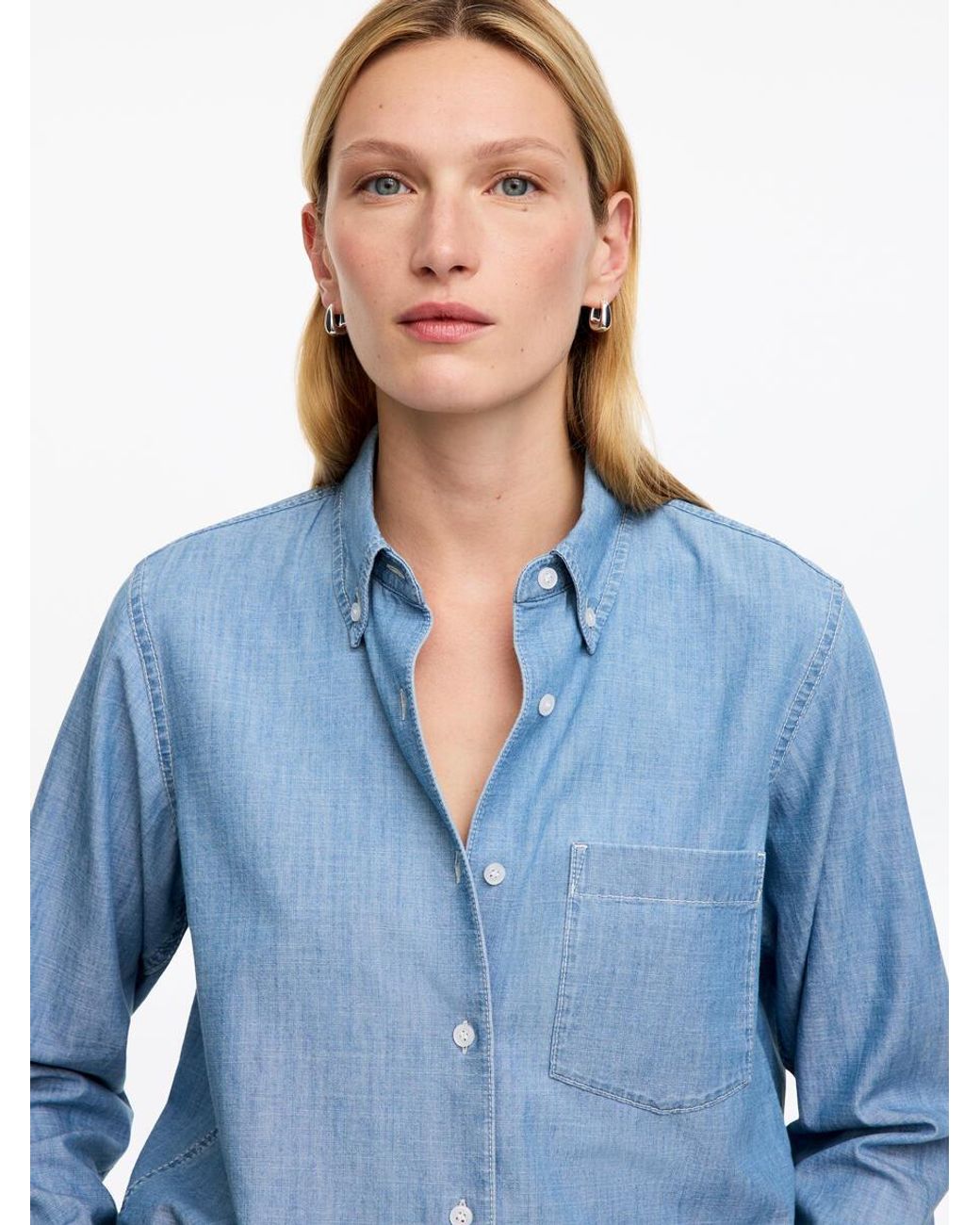 ARKET Blue Denim Chambray Shirt