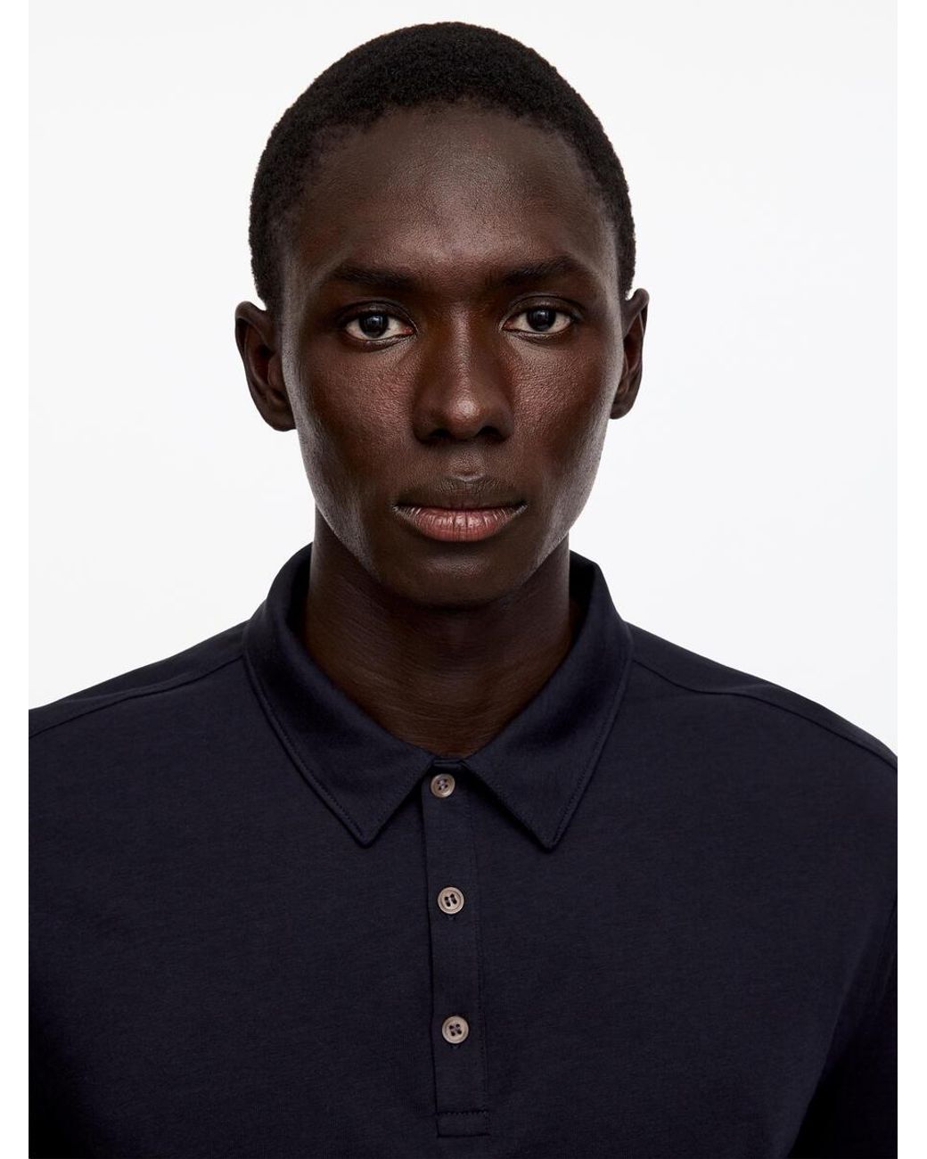 ARKET Blue Lightweight Polo Shirt for men