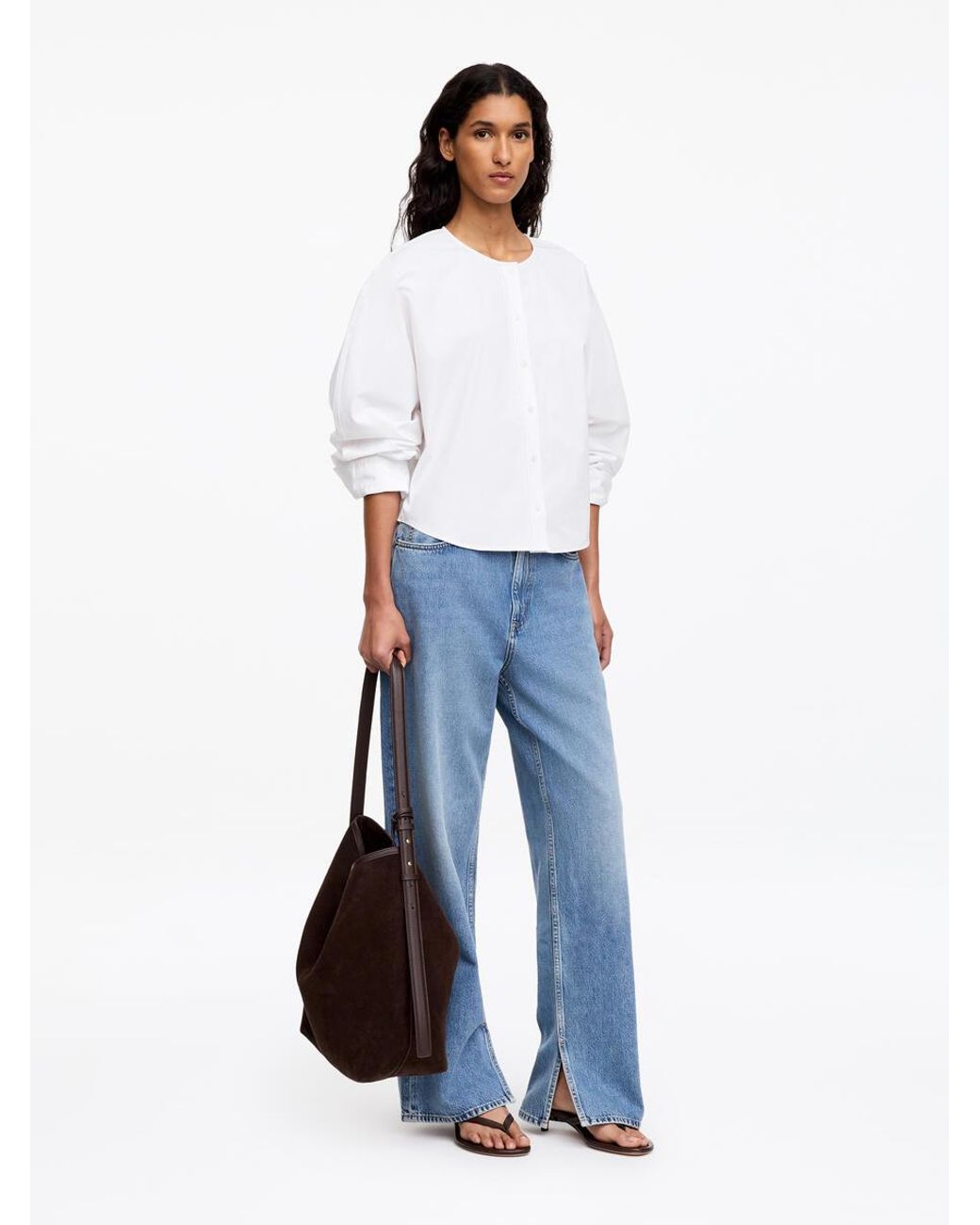 ARKET White Cotton Poplin Shirt